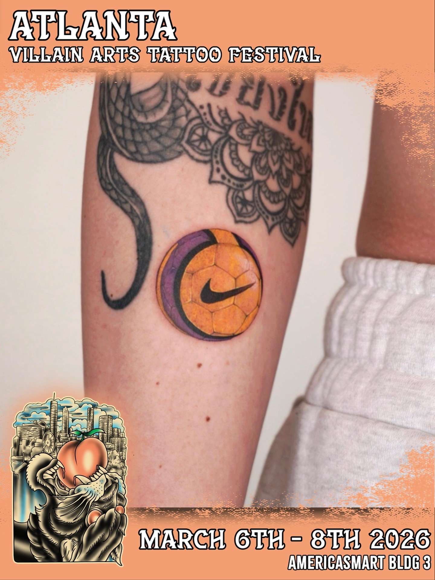 Soccer ball American traditional tattoo on the forearm by Sun Child Tattoo 🌻