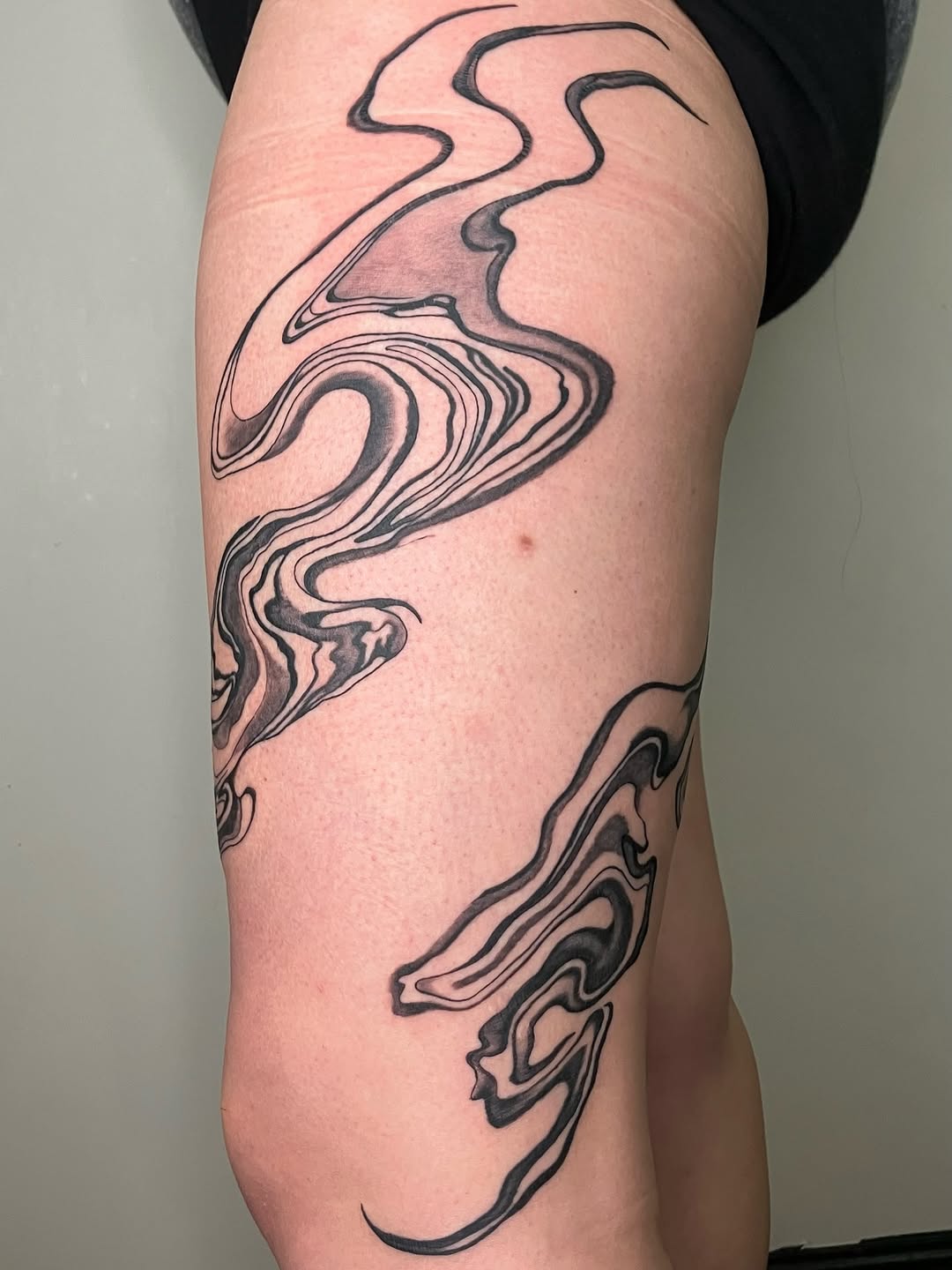 Tattoo by @huntermcginnis_ โ black_and_grey, abstract