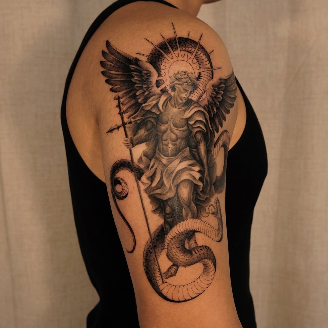 Tattoo by @houstontattooartist_miketran — realism, black_and_grey