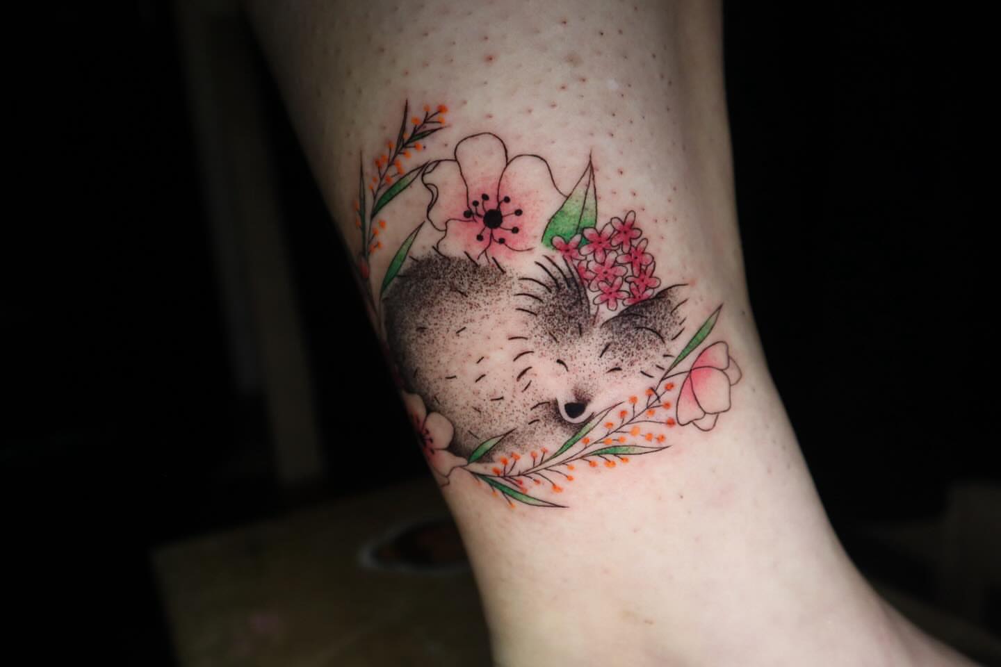 Tattoo by @inkanimalsart — dotwork, watercolor