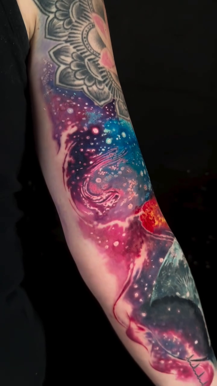 Tattoo by @calebwhitetattoos — realism, watercolor