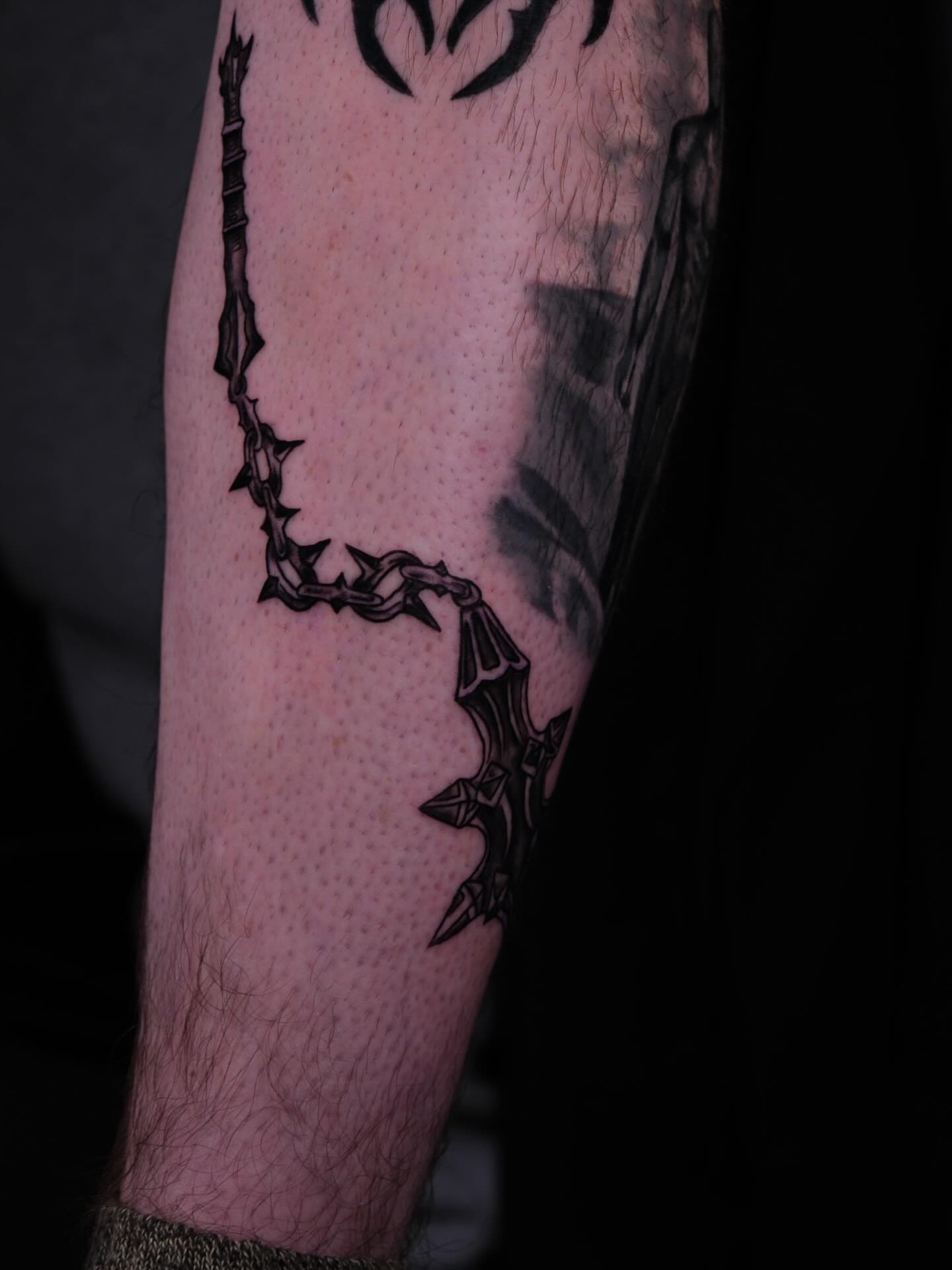 Tattoo by @lukeybtattoo — black_and_grey, dark_realism