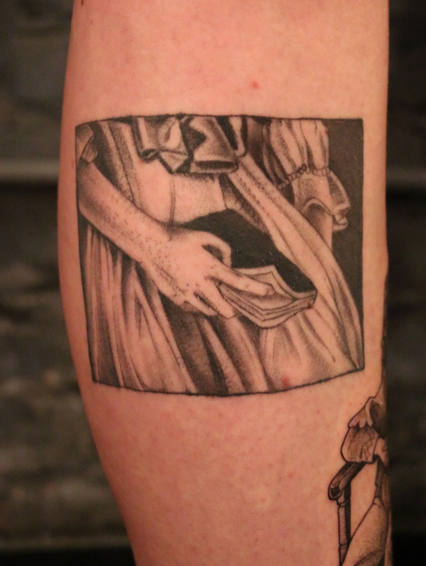 Tattoo by @summerbee_tattoo — black_and_grey