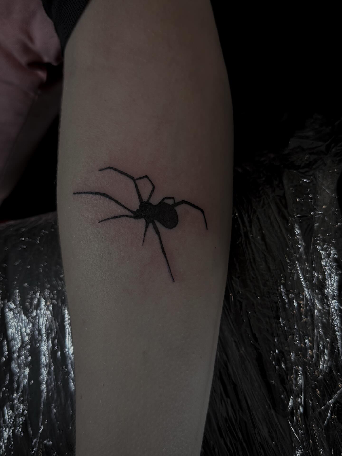 Spider geometric tattoo on the forearm by ☆ ciara ☆