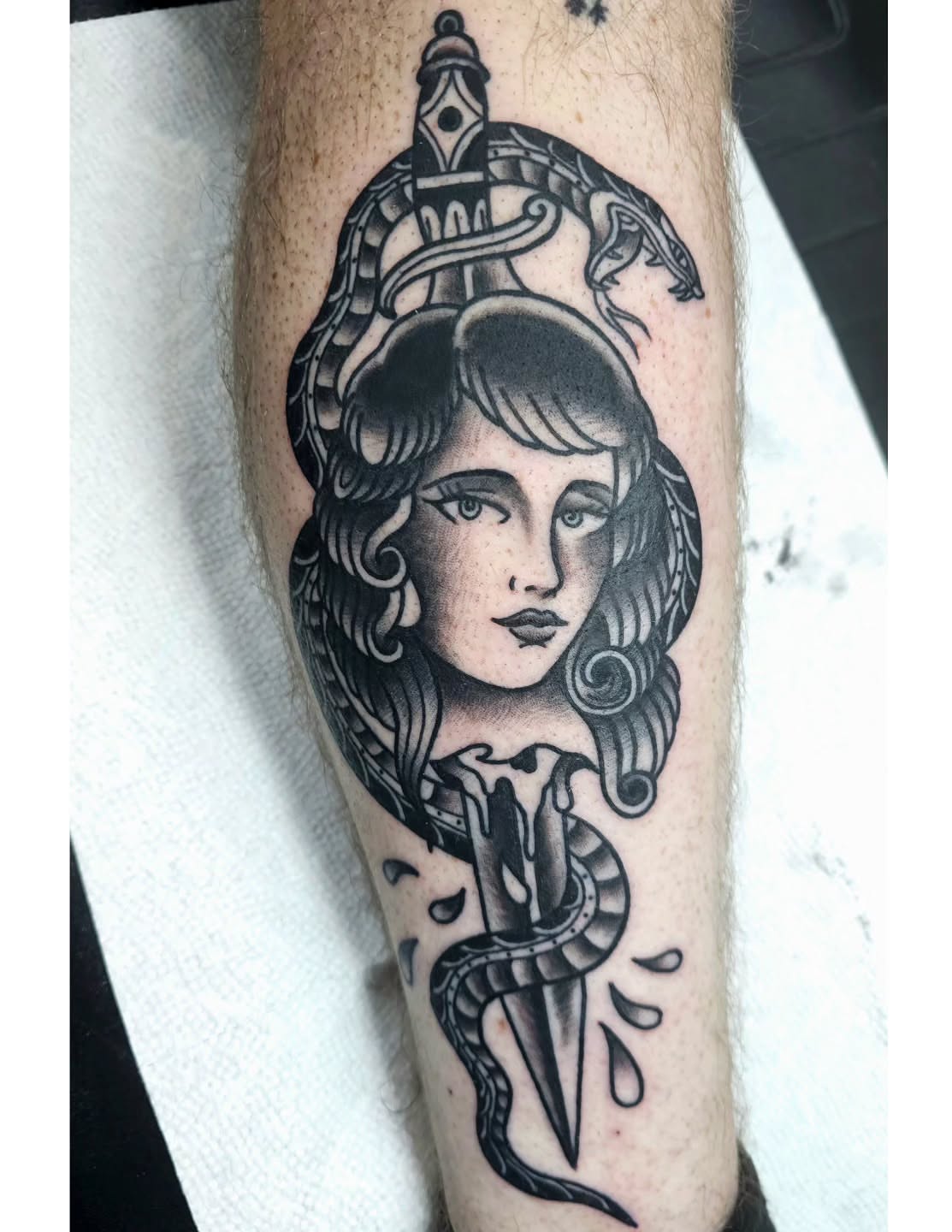 Tattoo by @chet_tattoos — black_and_grey