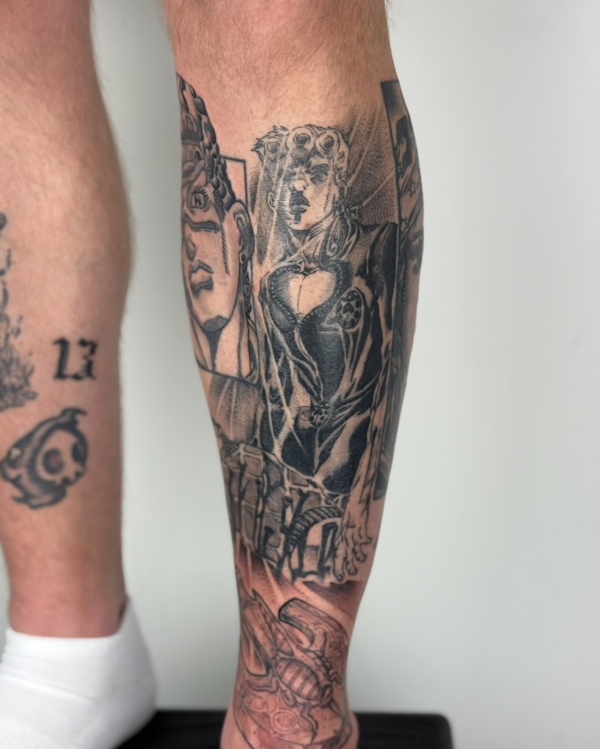 Tattoo by @majinmish — black_and_grey, realism