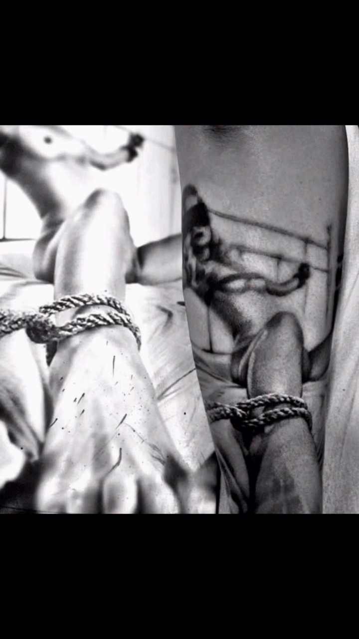 Tattoo by @justinhendrick — black_and_grey, realism