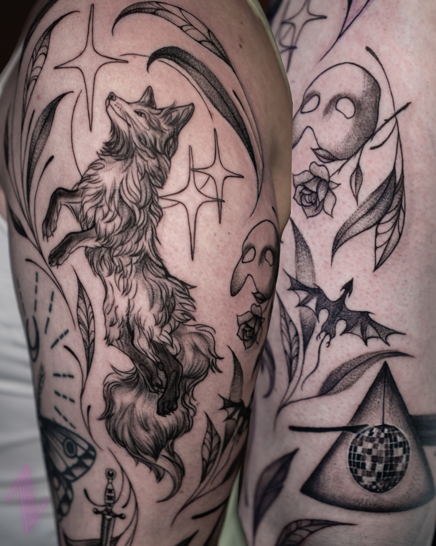 Tattoo by @zol_helios — black_and_grey, dark_realism