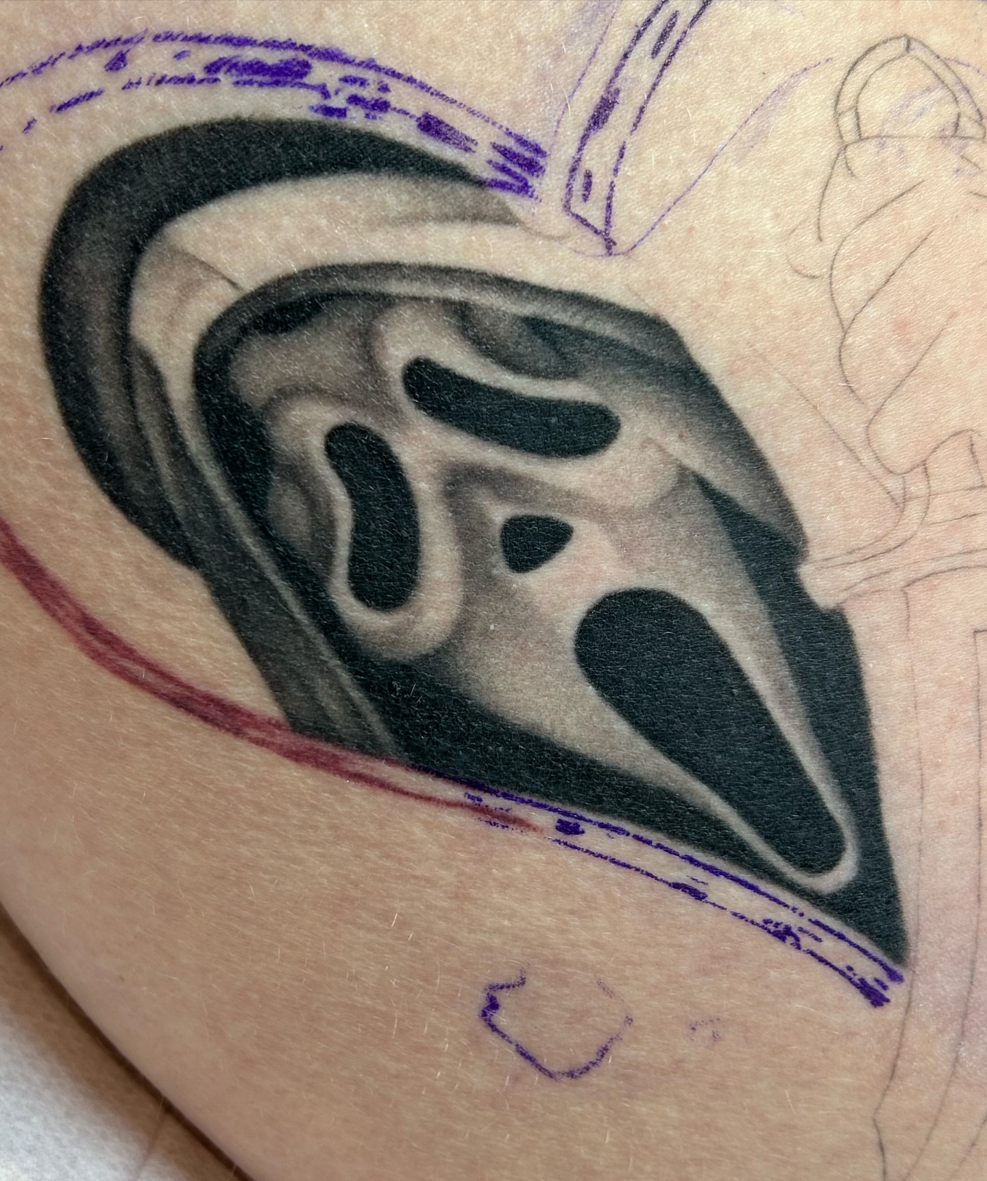 Ear black and grey tattoo on the forearm by alyssa jade ⭐️
