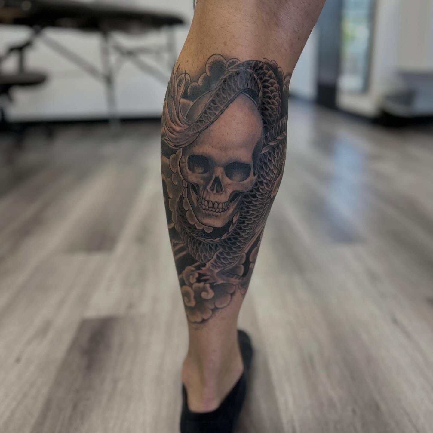 Tattoo by @tattoosbyevan — black_and_grey, realism