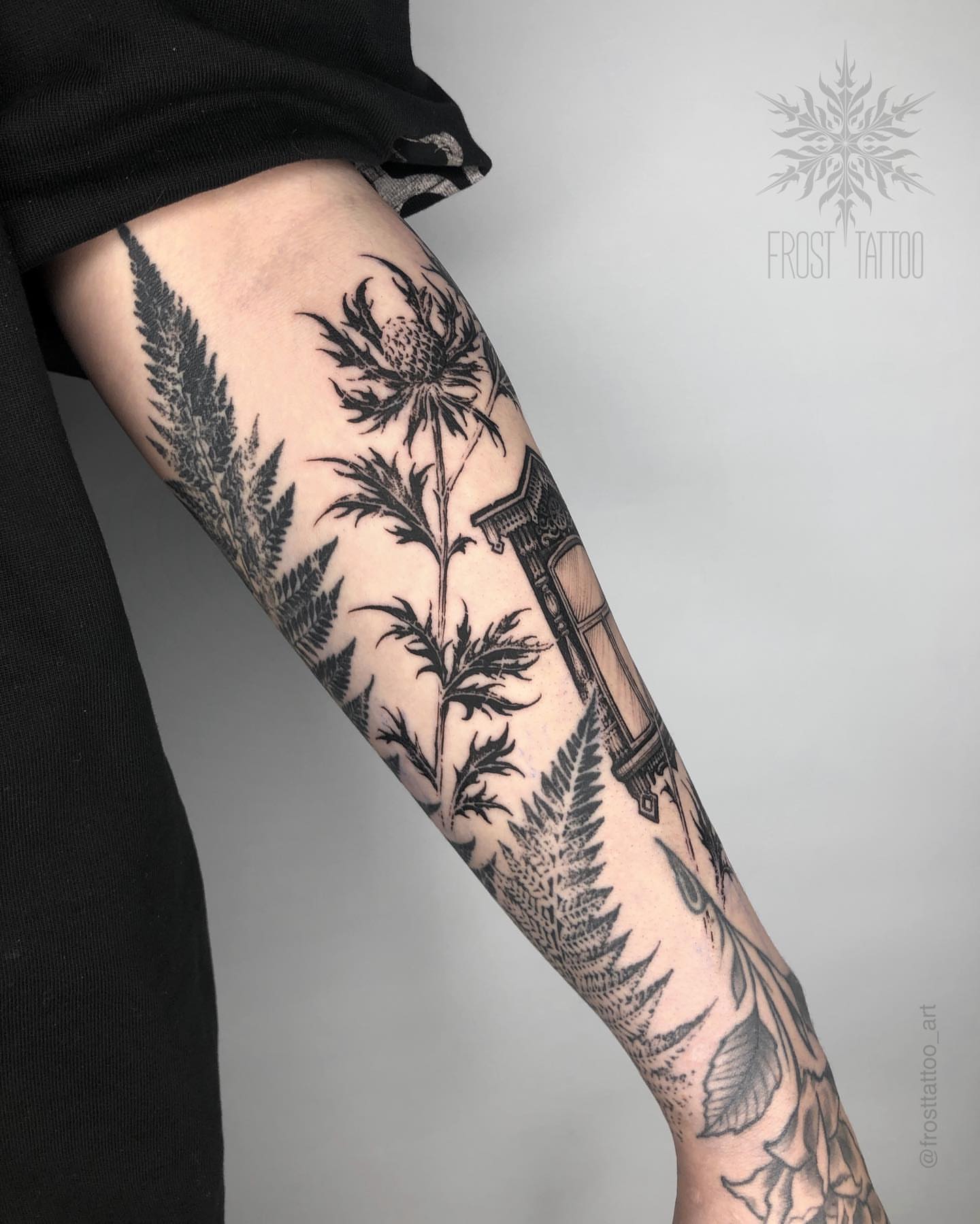 Tattoo by @frosttattoo_art — black_and_grey, realism