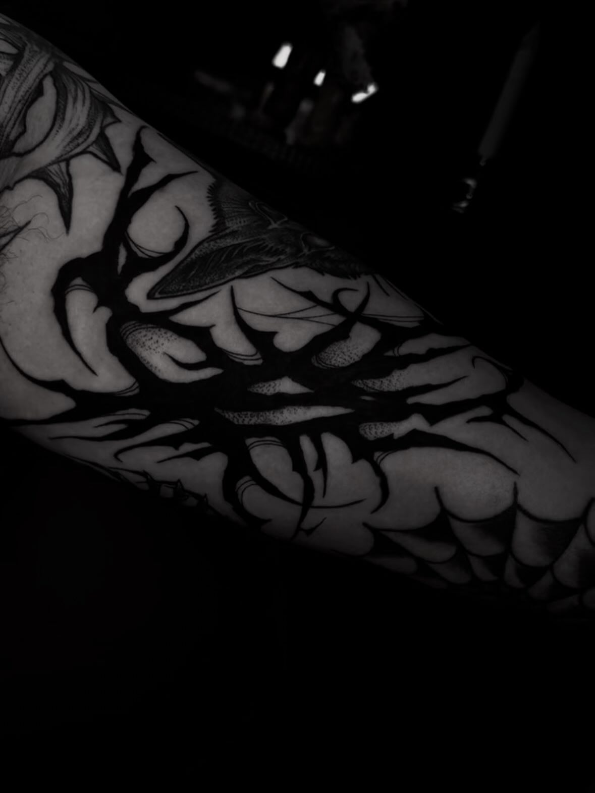 Tattoo by @kasey.tattoos โ black_and_grey, tribal