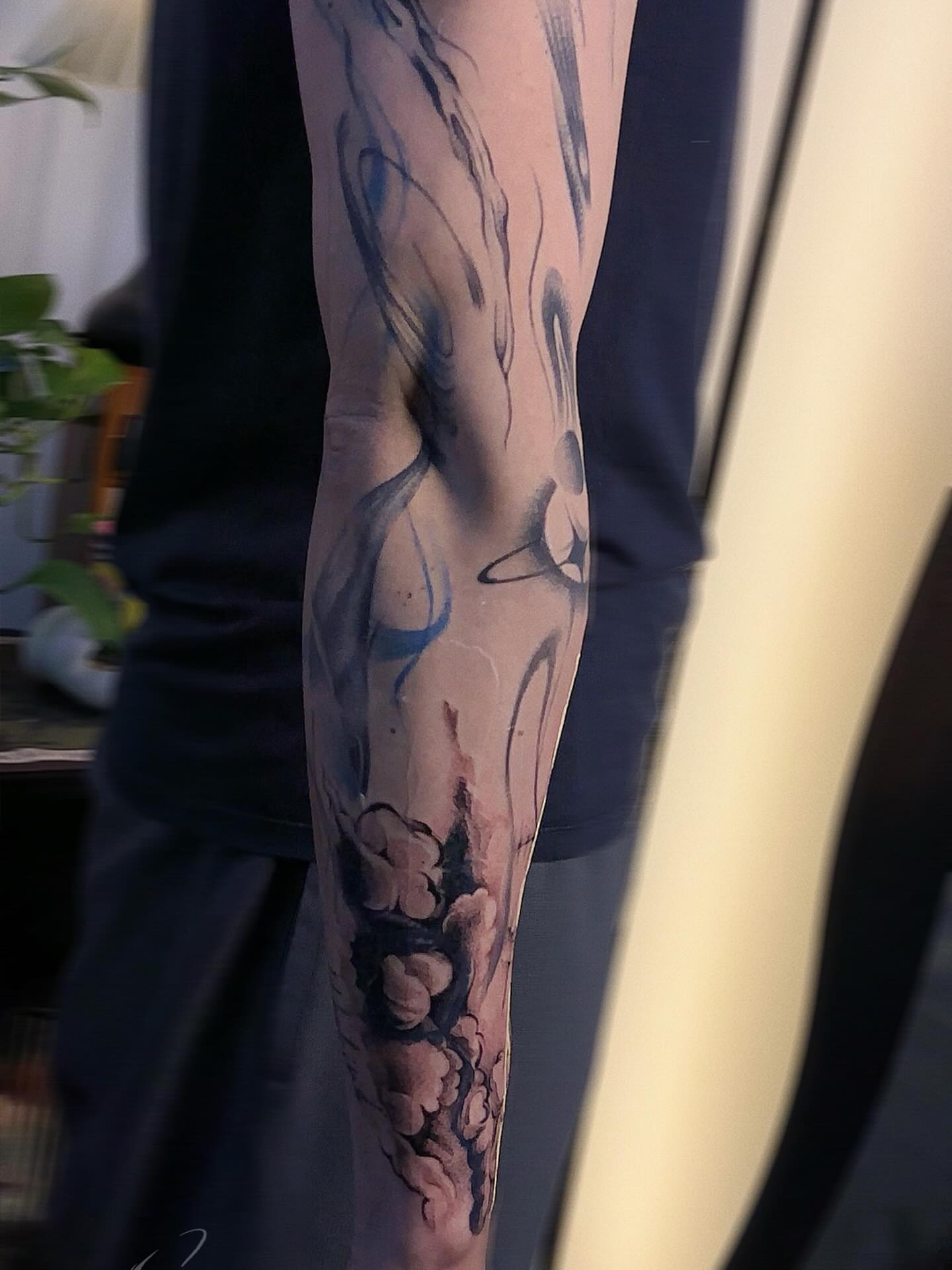 Tattoo by @90tattoo_ — watercolor, japanese_irezumi