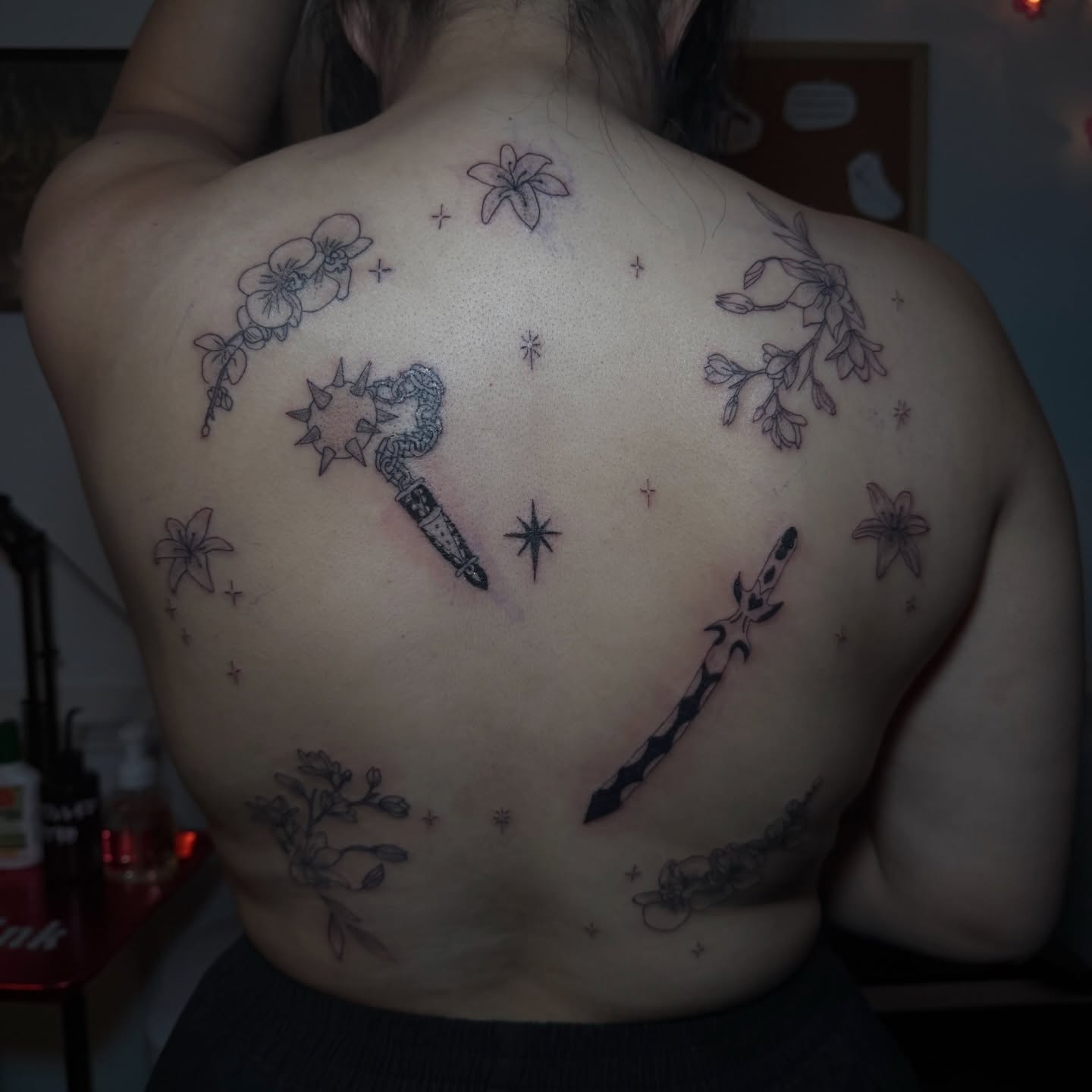 Tattoo by @elvineink — black_and_grey