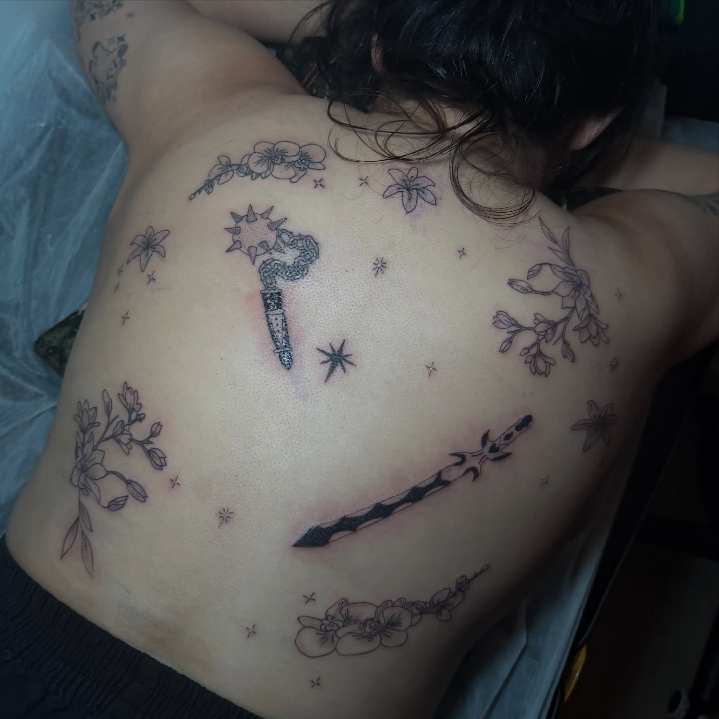 Tattoo by @elvineink — black_and_grey