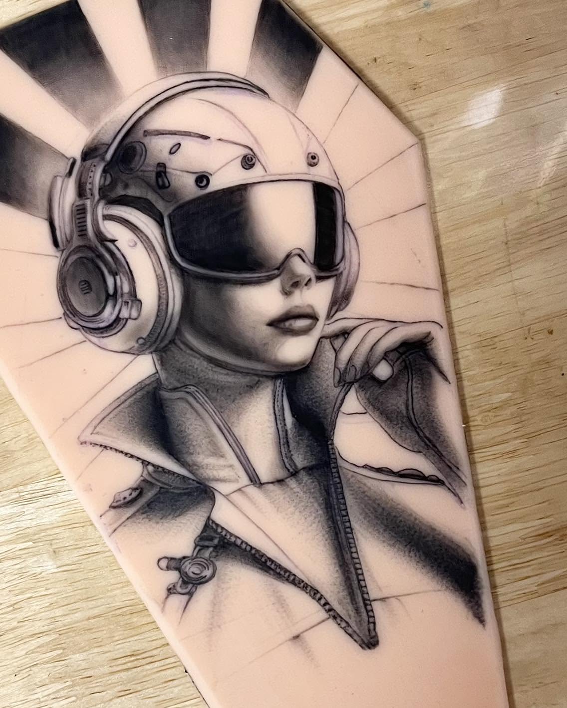 Tattoo by @lamarbodyart — realism, black_and_grey