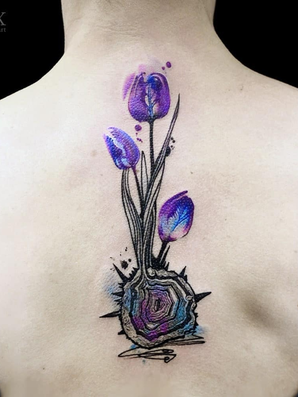 Tattoo by @mattynox — dotwork, watercolor