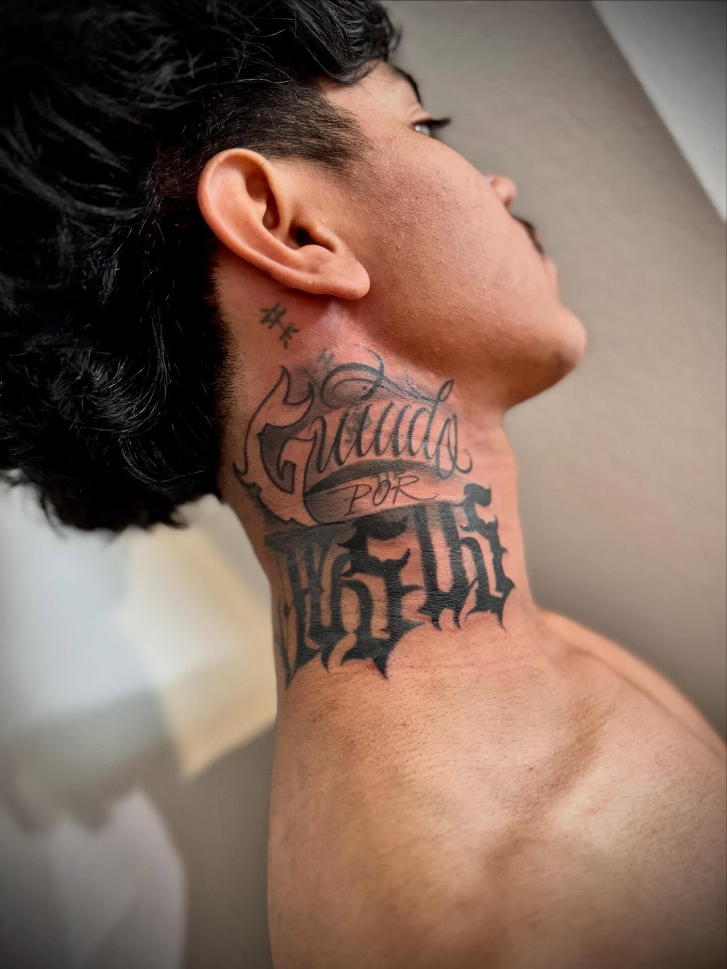Tattoo by @lalo_inktattoos — lettering_script