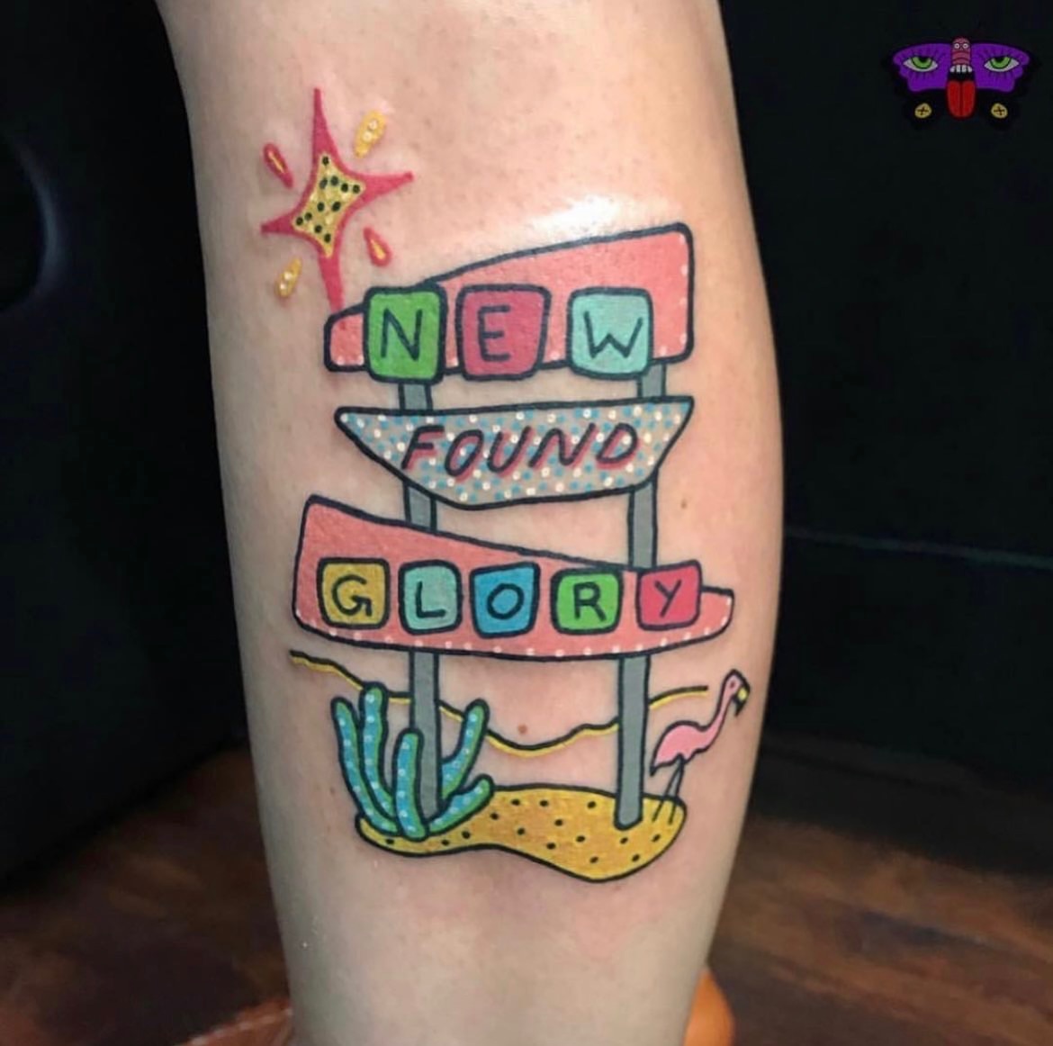New found glory sign dotwork tattoo on the forearm by Jess Koala, San Francisco, California