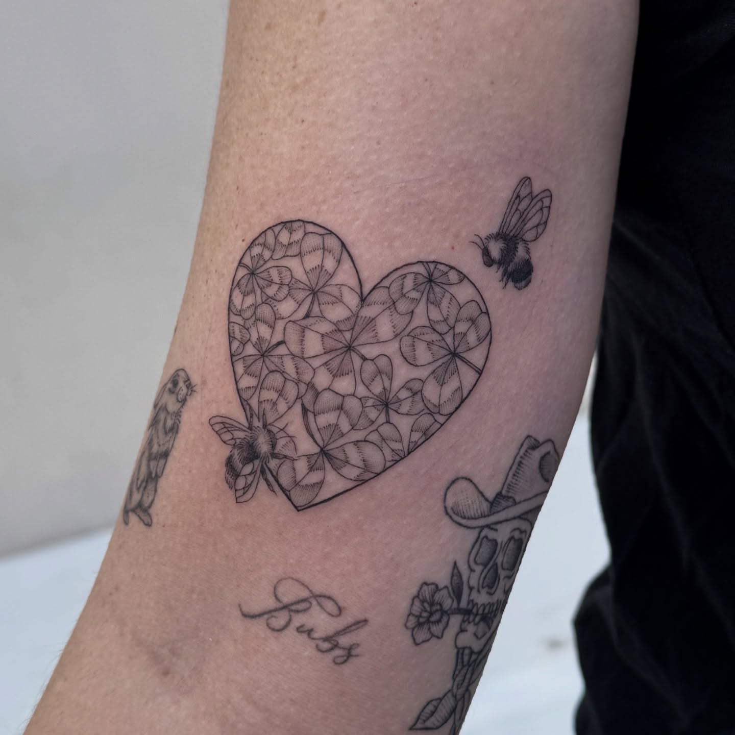 Tattoo by @madisonpaigedavenport — black_and_grey