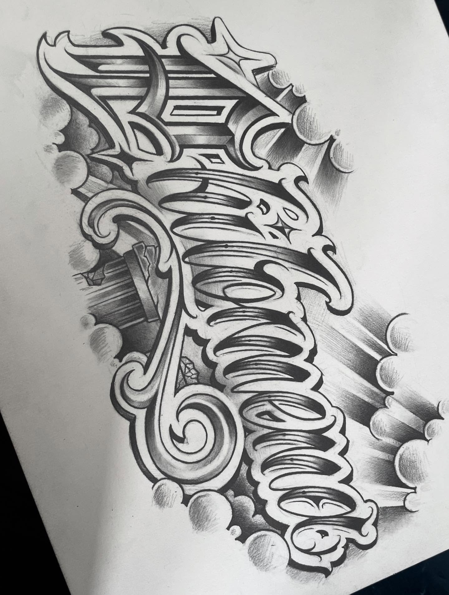 Tattoo by @leperemael — lettering_script