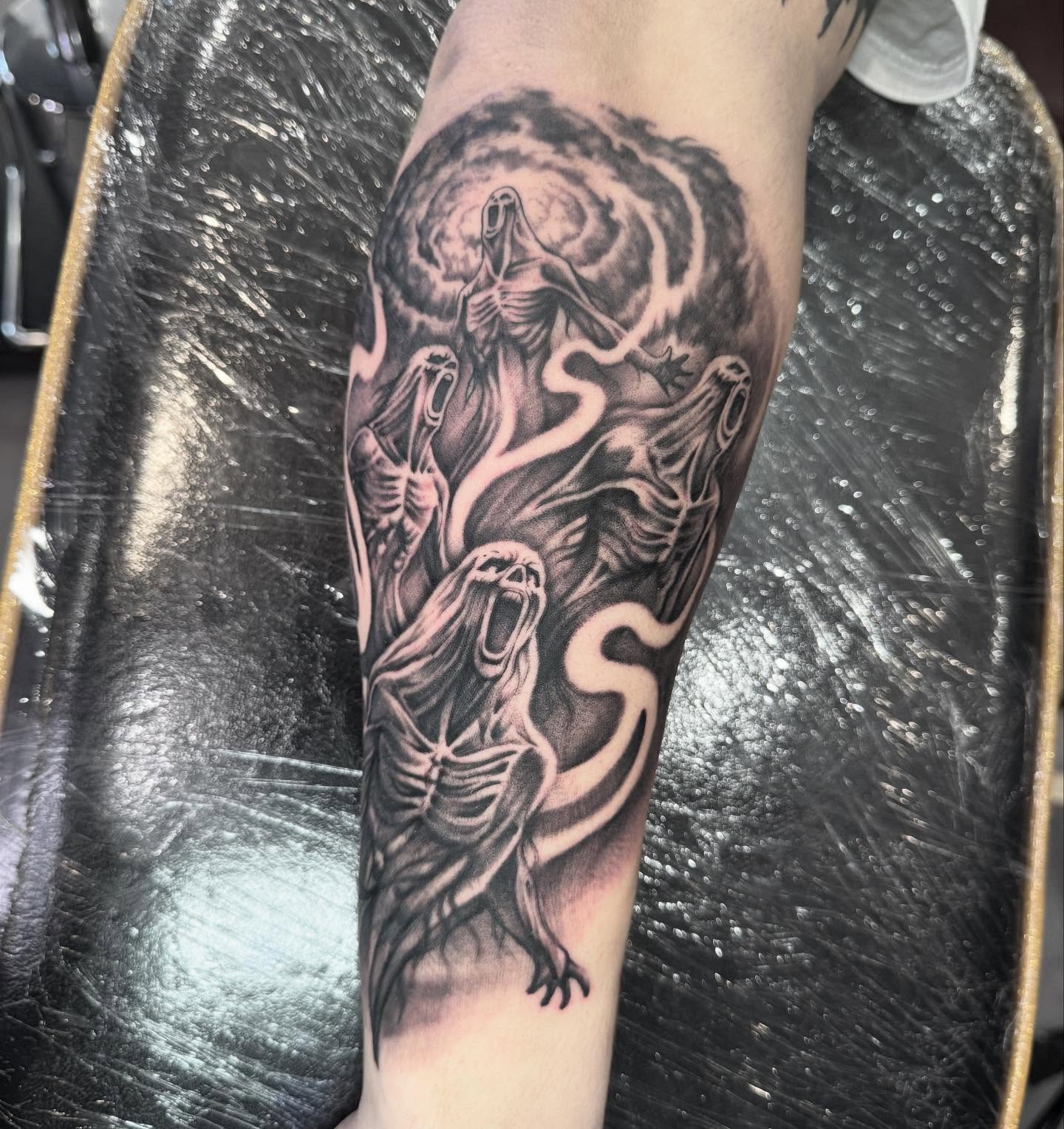 Tattoo by @ryanfuttart — black_and_grey, realism
