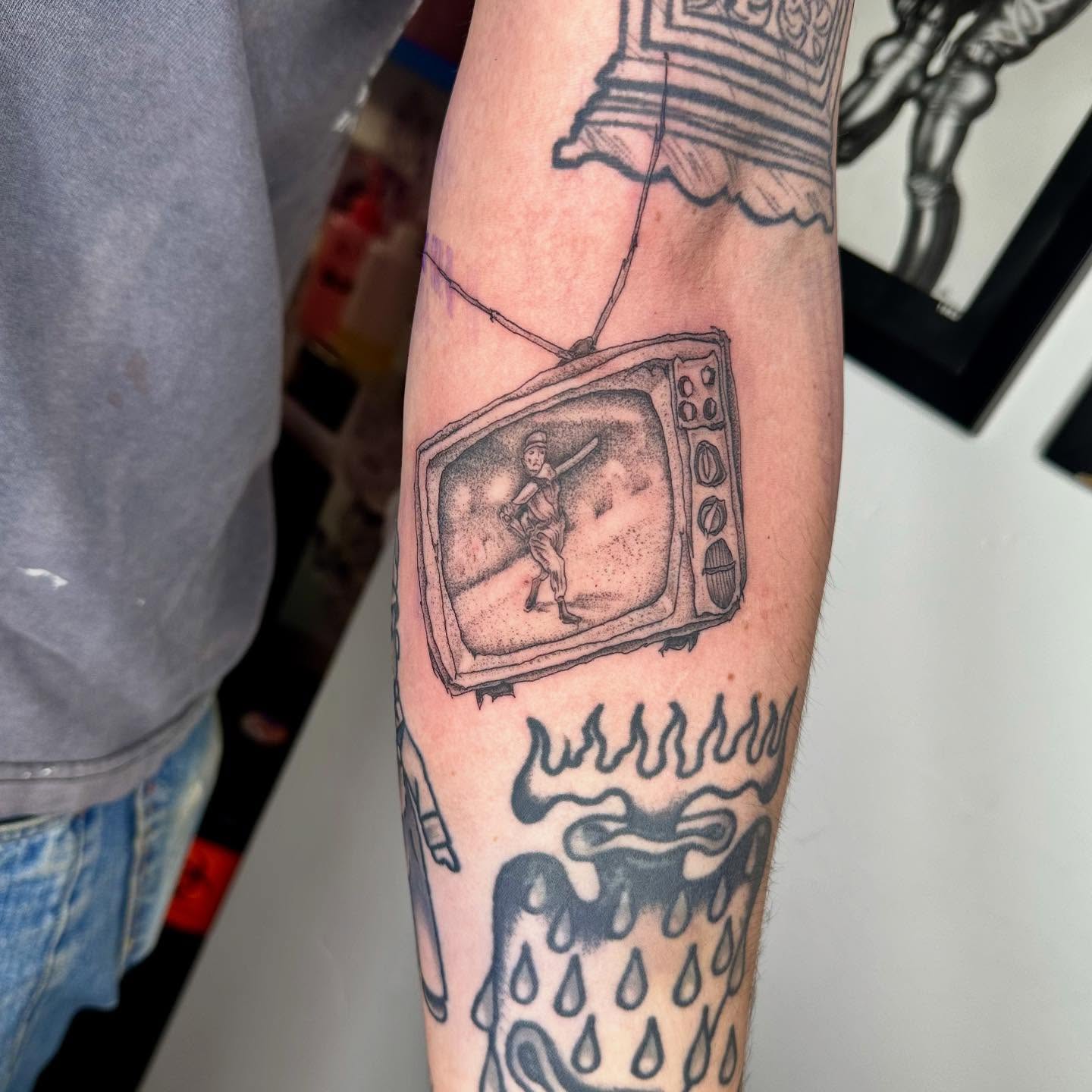 Tattoo by @madonna_the_slut — black_and_grey