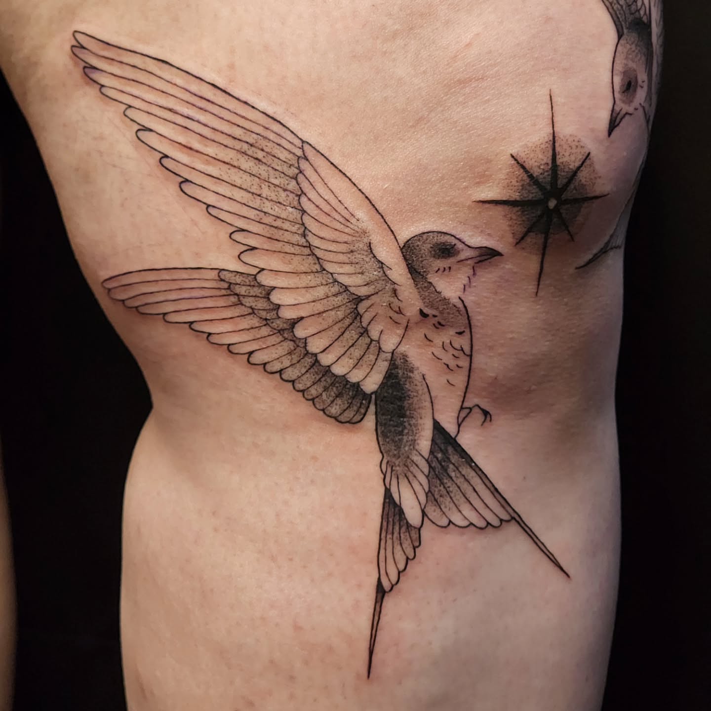 Tattoo by @mimmsytattoo — dotwork, realism