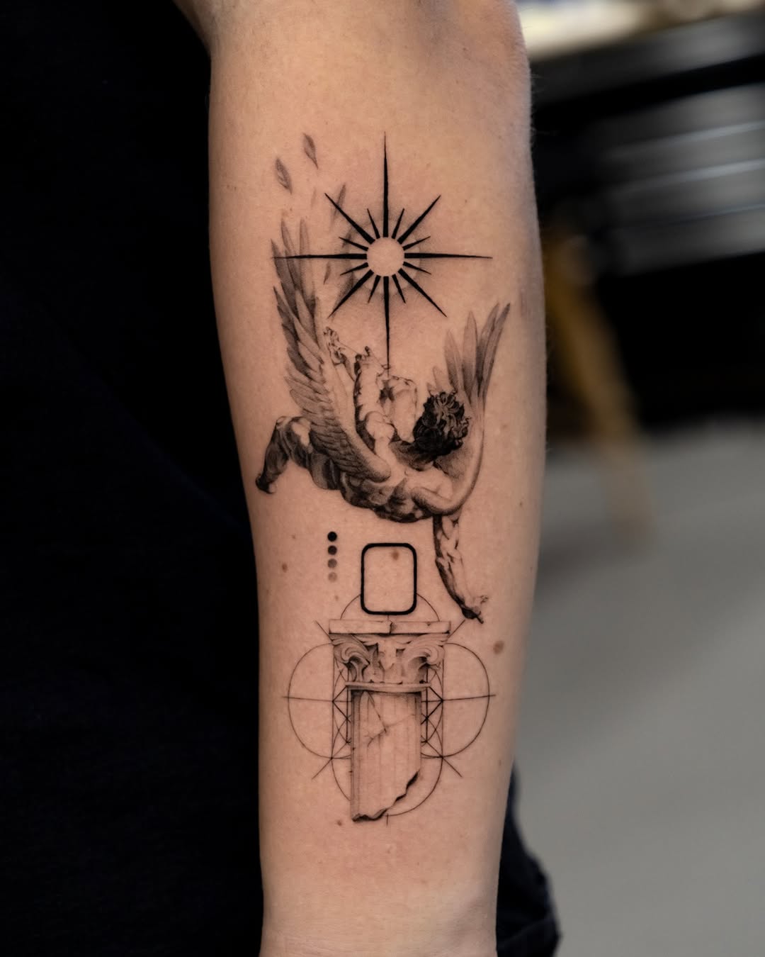 Tattoo by @turner_tattoos — black_and_grey, realism