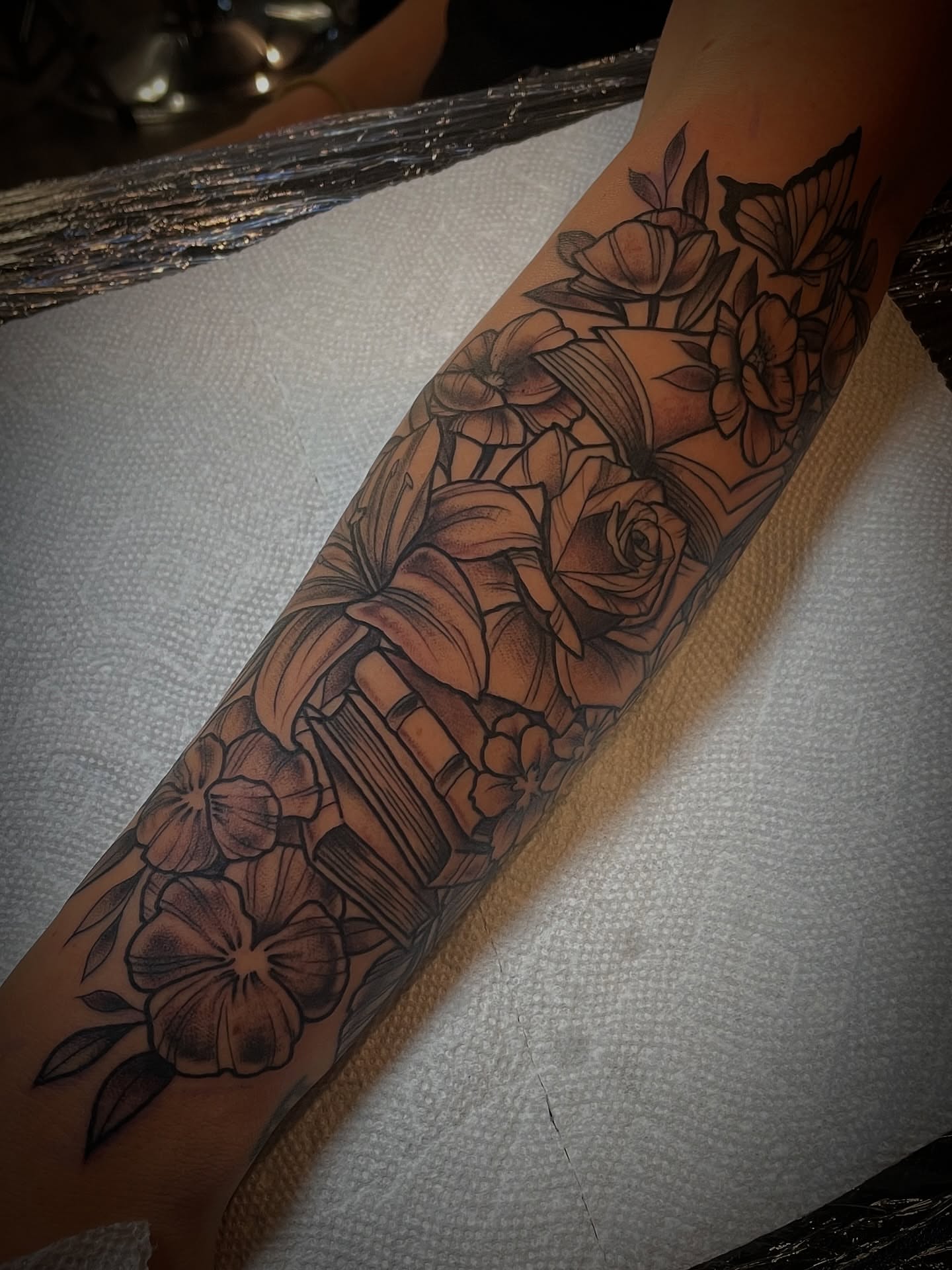Tattoo by @jodeetattoos — black_and_grey