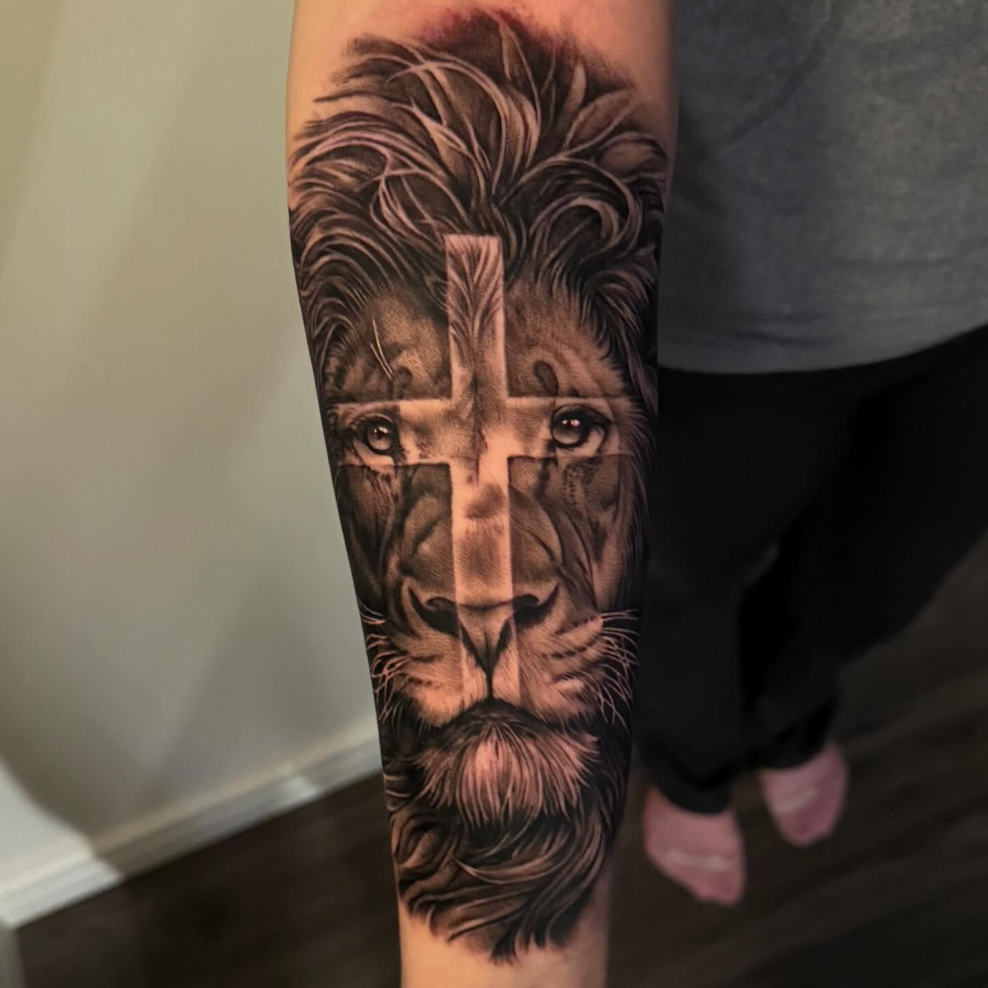 Tattoo by @tazhotzon — realism, black_and_grey