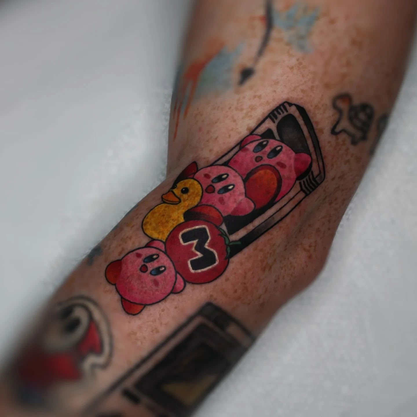 Kirby characters new school tattoo on the forearm by ᴍɪʟᴀ ꜱᴀꜱɪᴇᴛᴀ