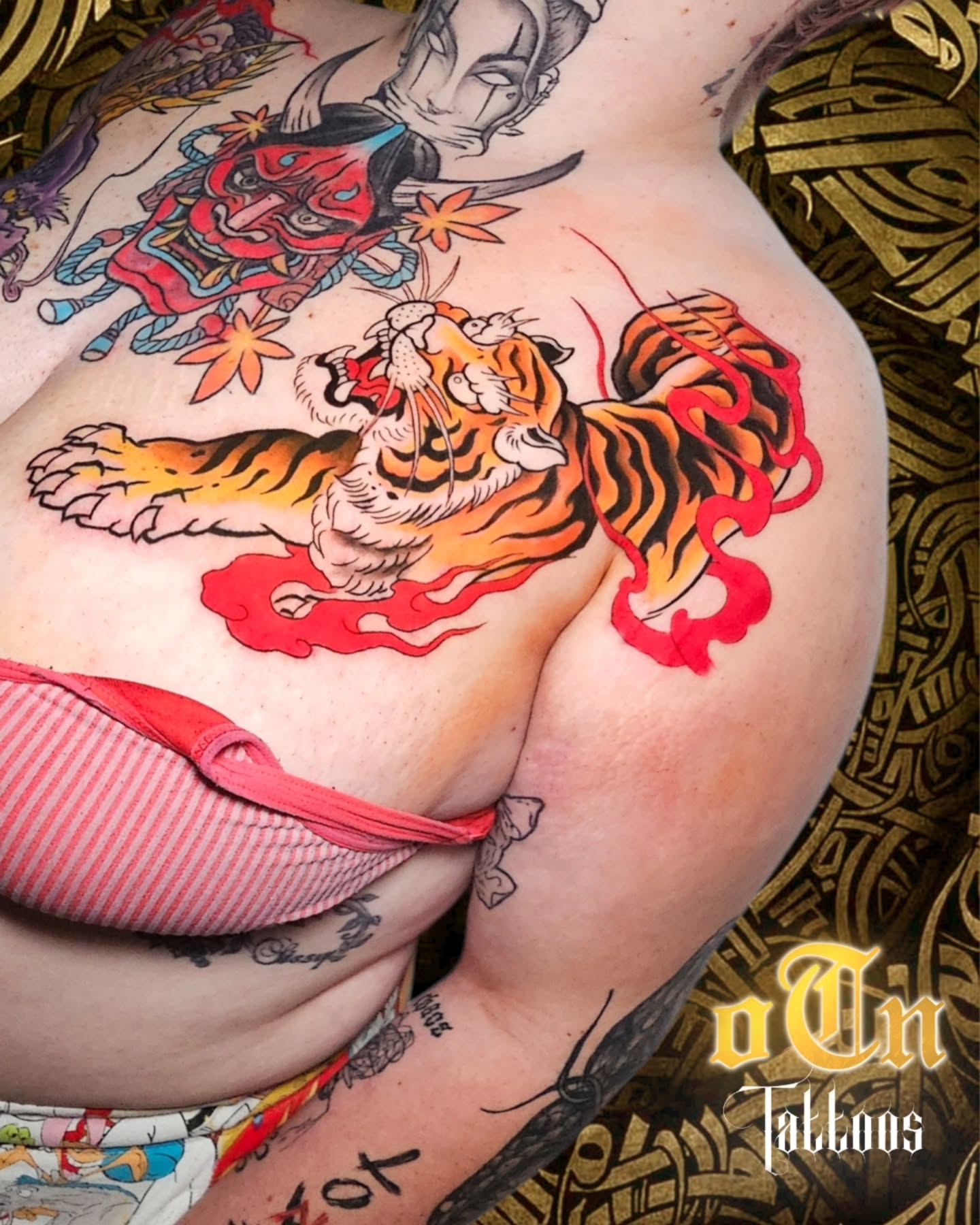 Tiger japanese irezumi tattoo on the back by New York Tattoos Artist
