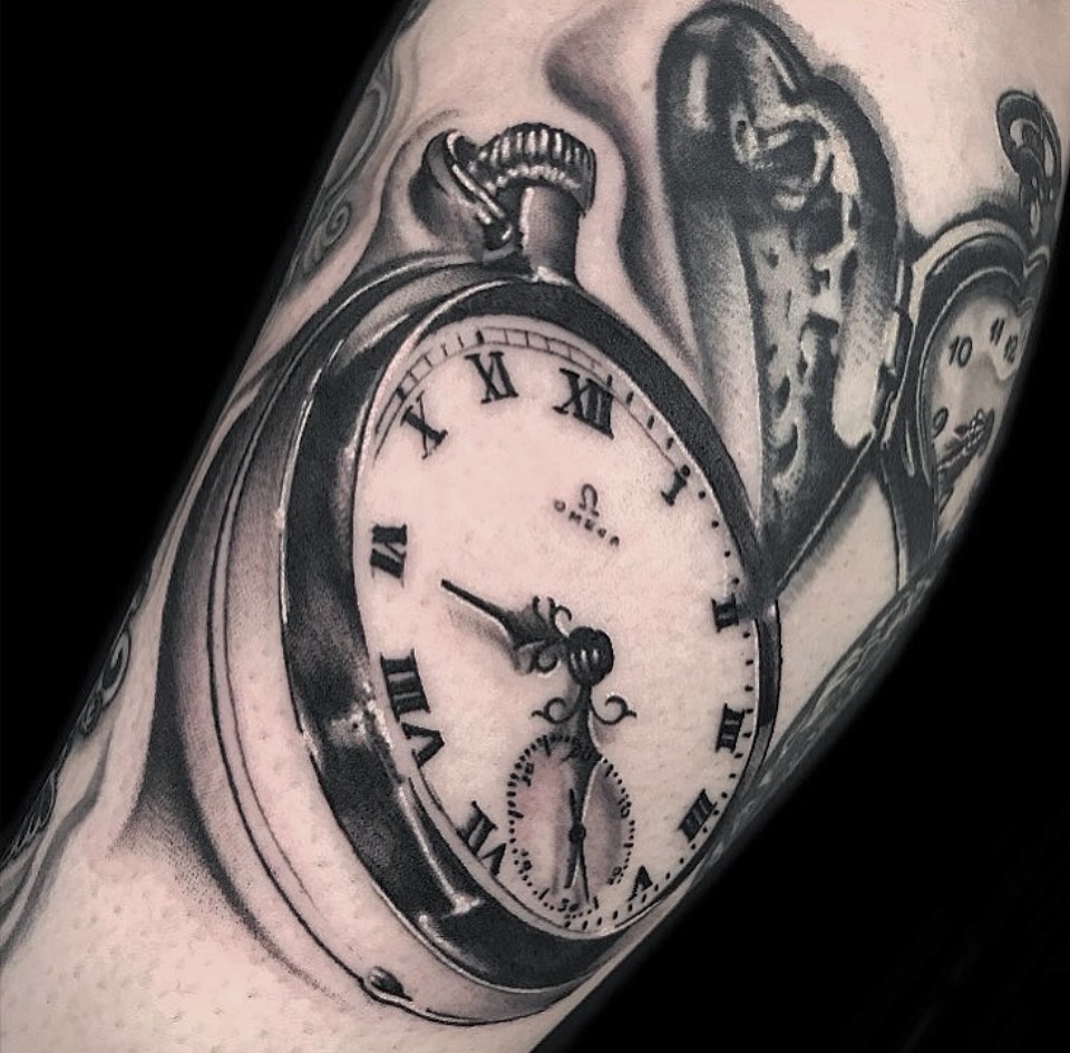 Tattoo by @freehandinbrandon — realism, black_and_grey