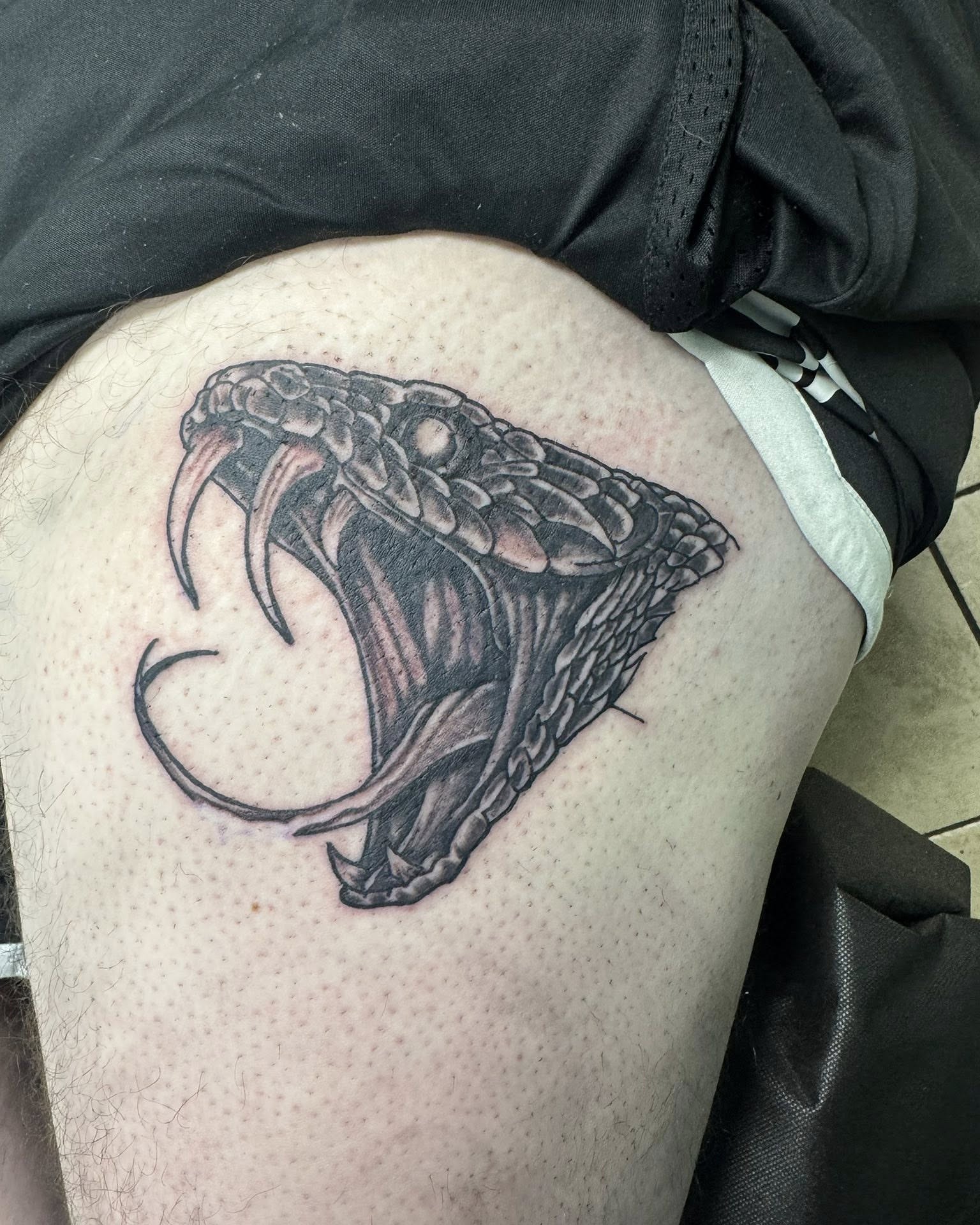 Tattoo by @grenuxzilla — black_and_grey