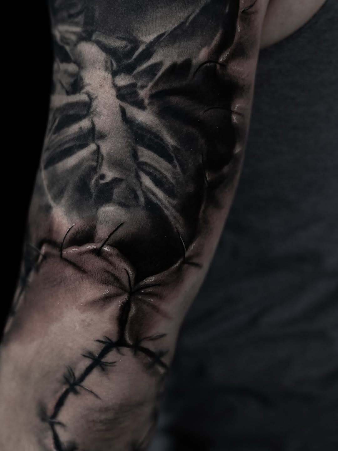 Tattoo by @kaostattooart — realism, black_and_grey