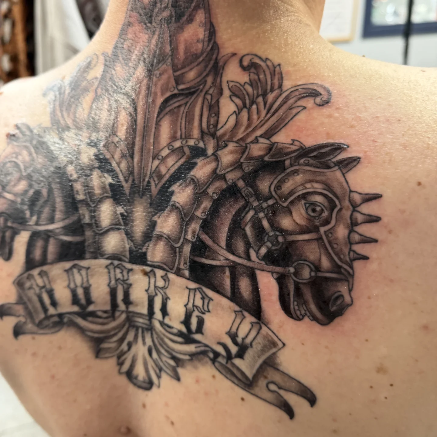 Tattoo by @electricpagan — black_and_grey, realism
