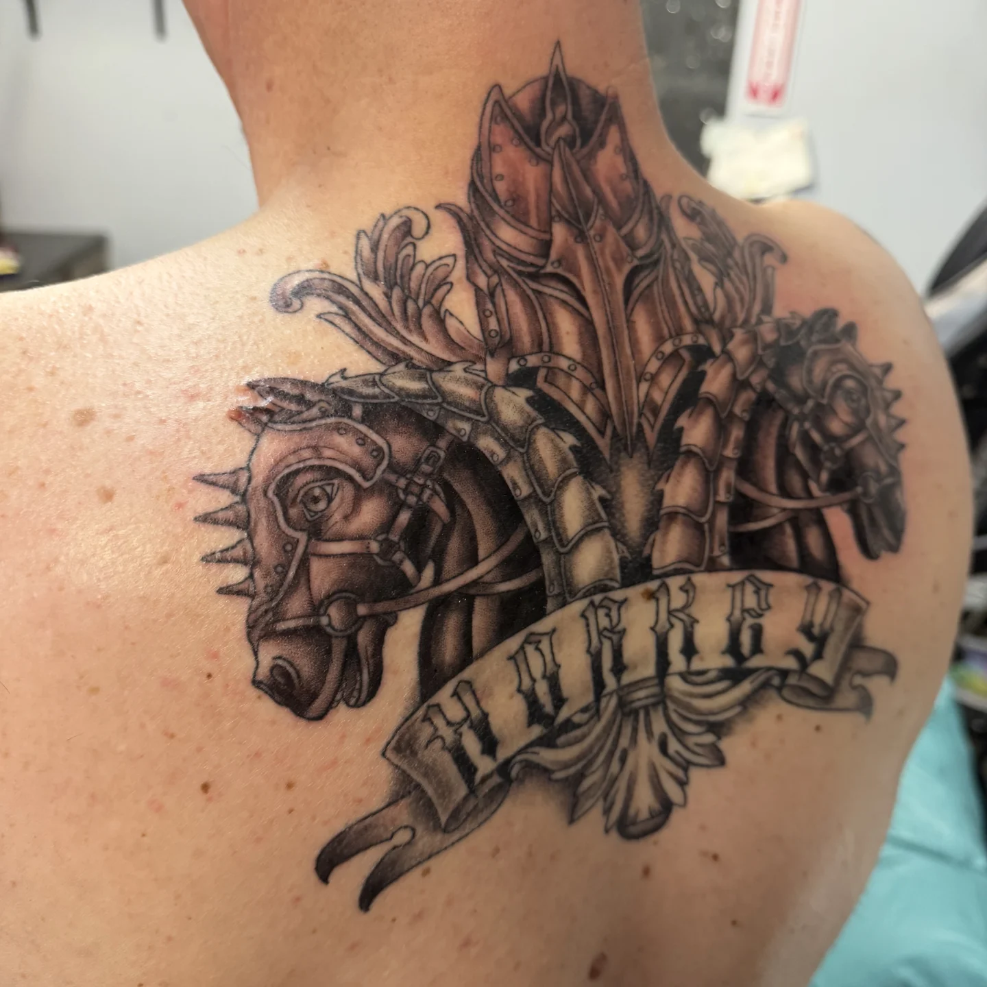 Tattoo by @electricpagan — black_and_grey, realism
