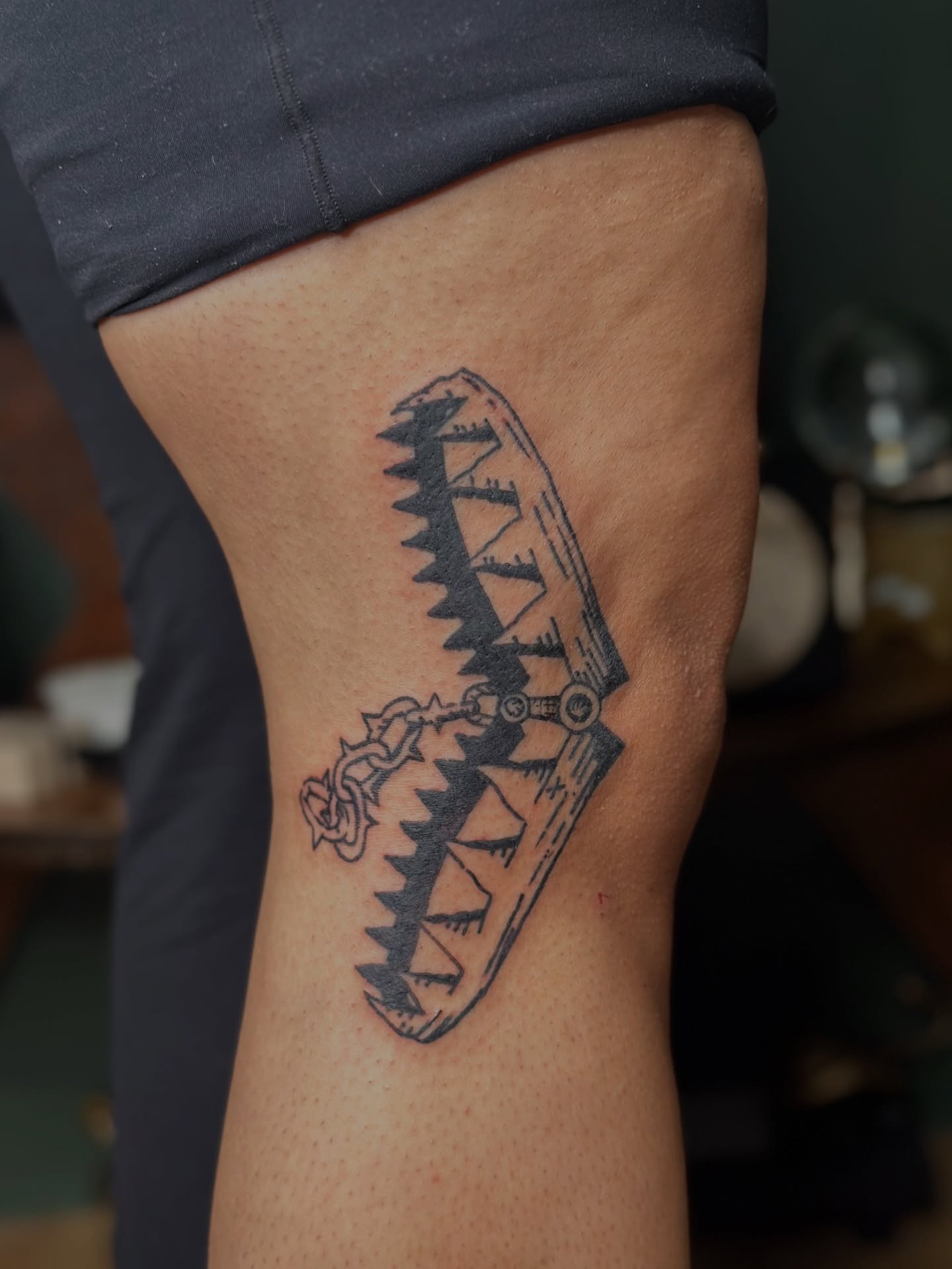 Tattoo by @grimefrogtattoos — black_and_grey