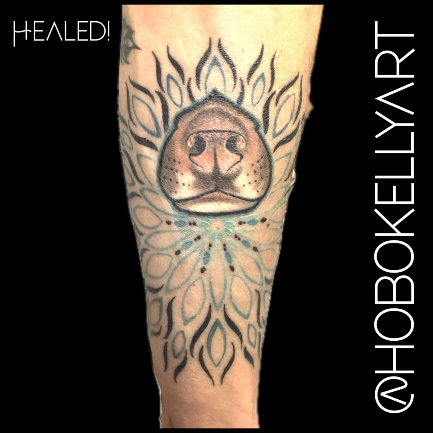 Tattoo by @hobokellyart โ dotwork, geometric
