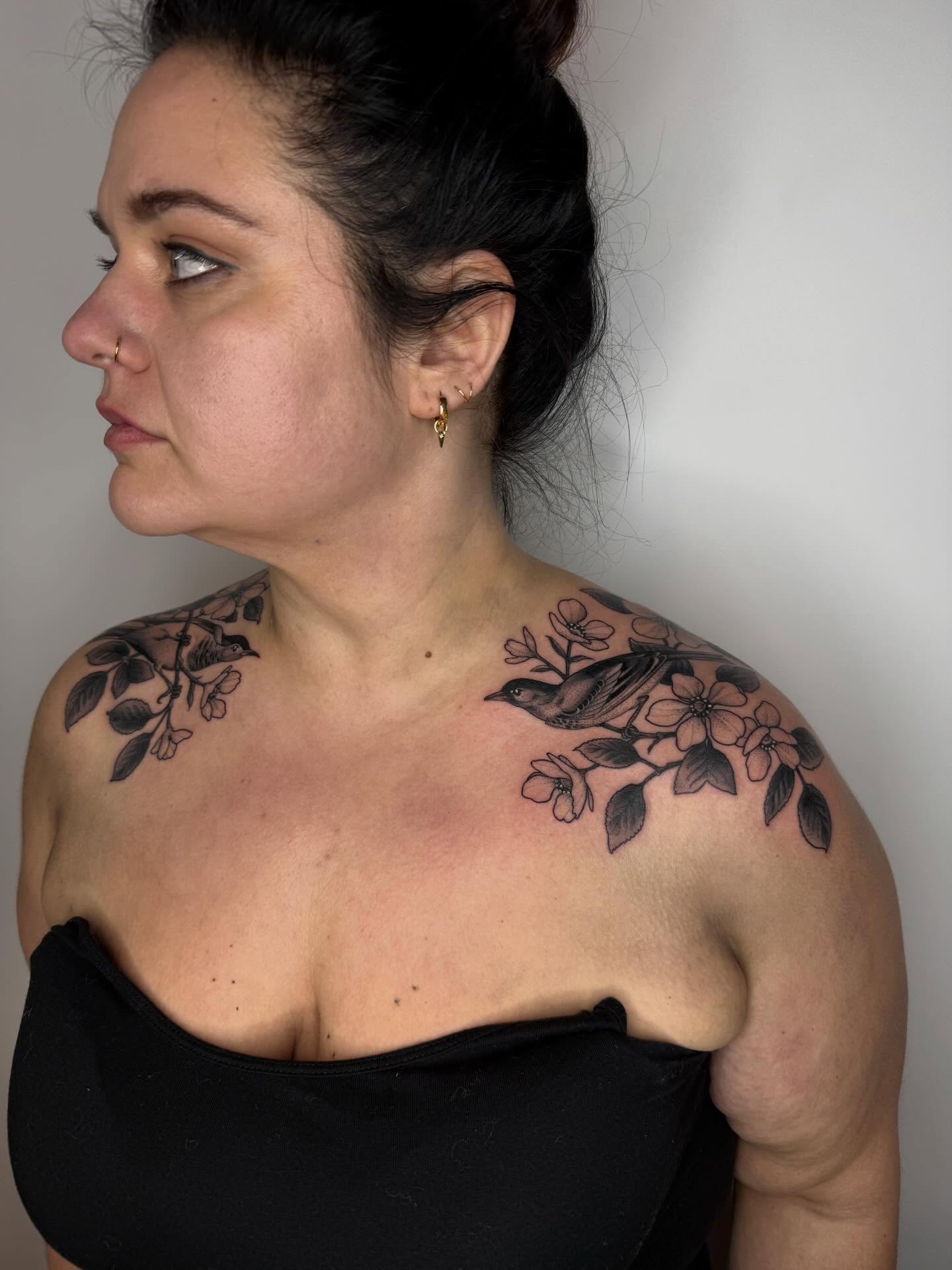 Tattoo by @attackofthe50footwoman — black_and_grey