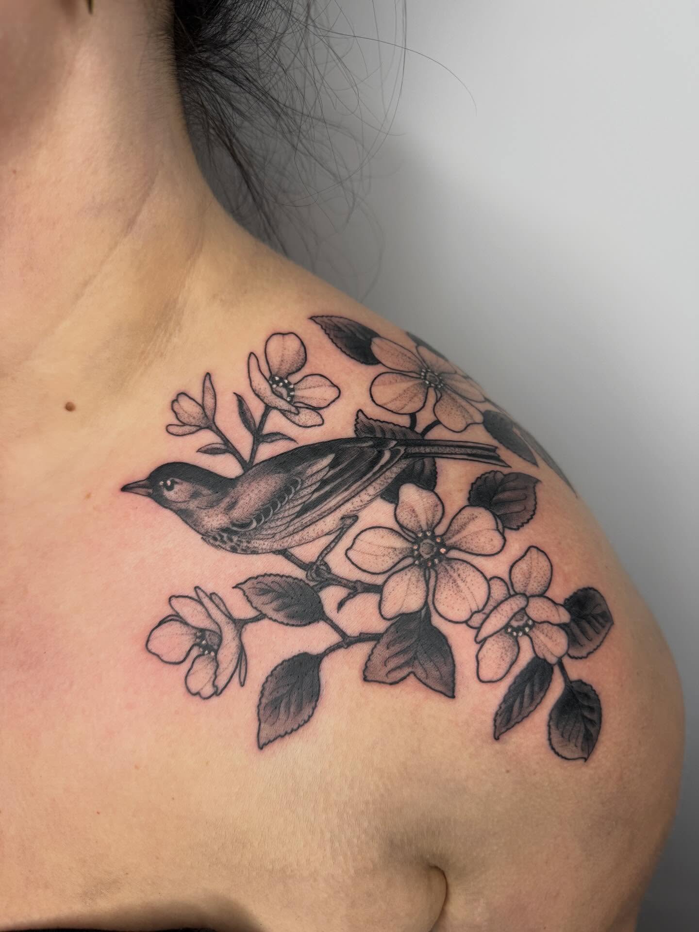 Tattoo by @attackofthe50footwoman — black_and_grey