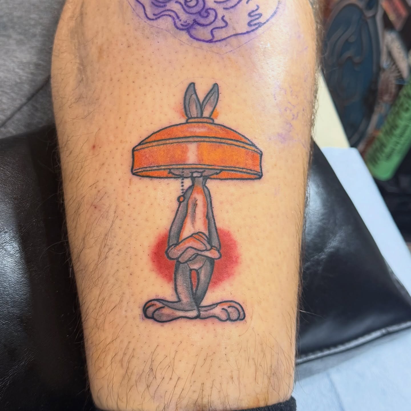 Looney tunes character American traditional tattoo on the forearm by Brian DiCola Tattooer