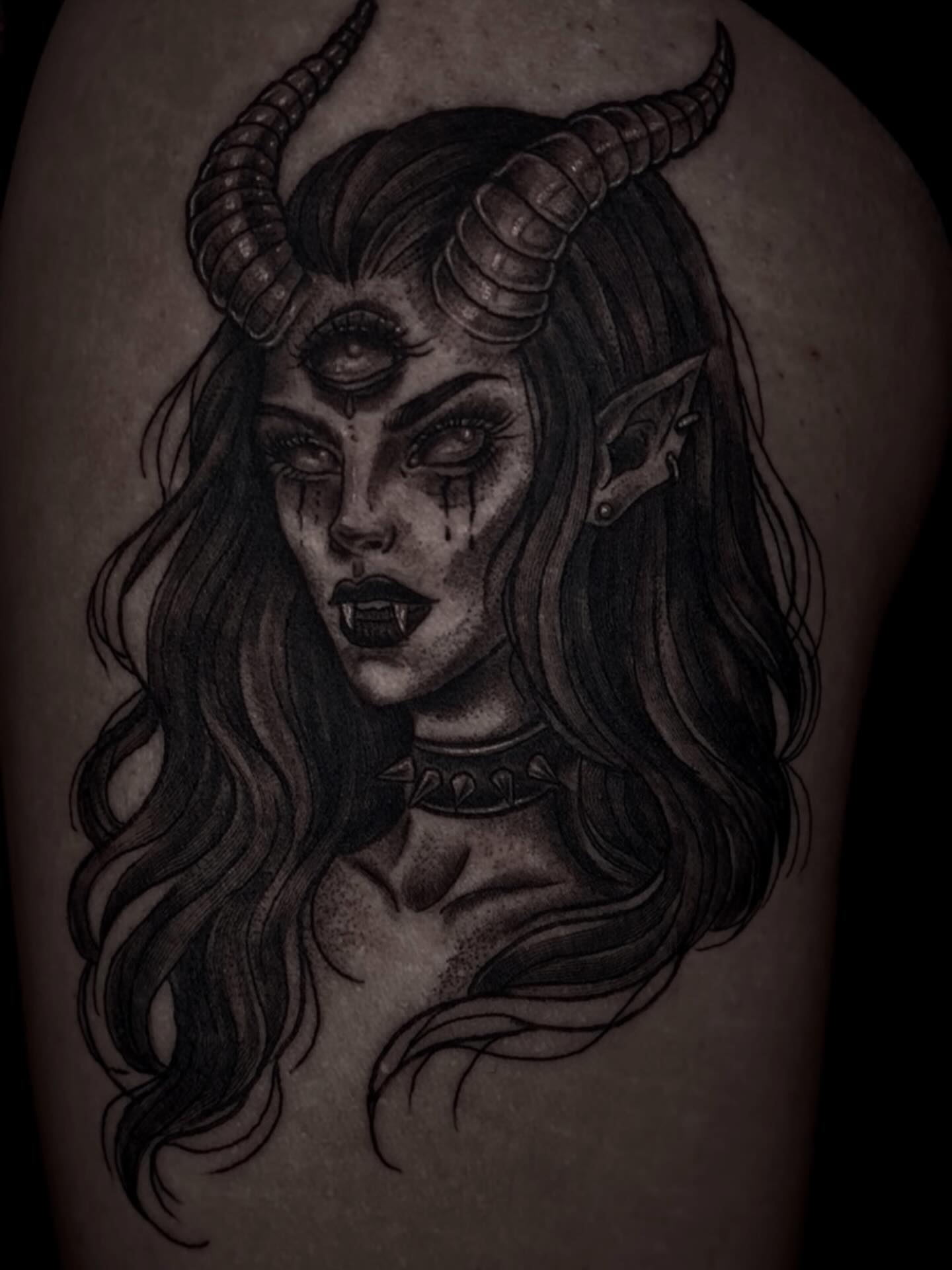 Tattoo by @kasey.tattoos โ dark_realism
