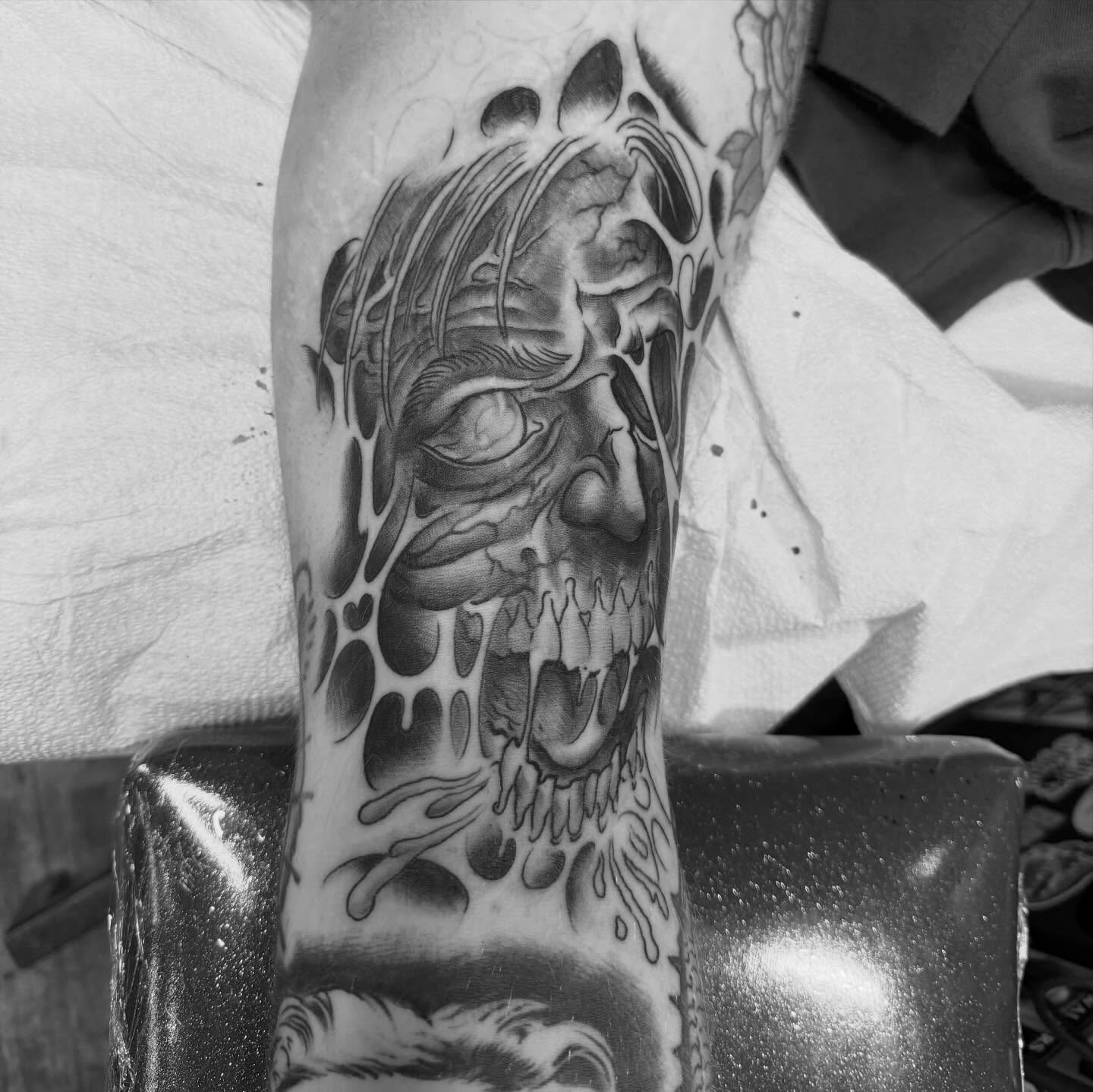 Tattoo by @cyborgbrains — black_and_grey, realism