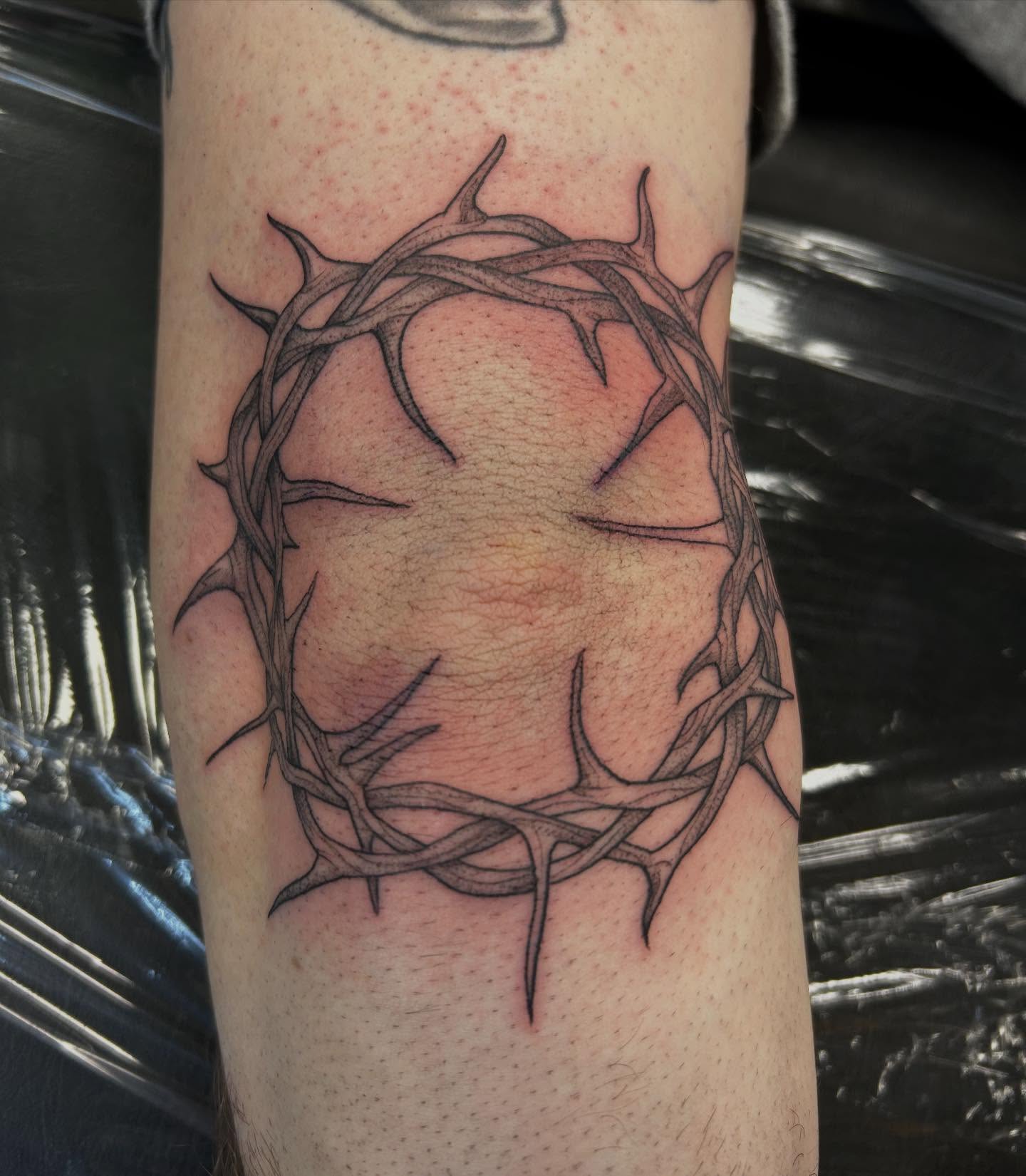 Tattoo by @mayhem_inkk — black_and_grey