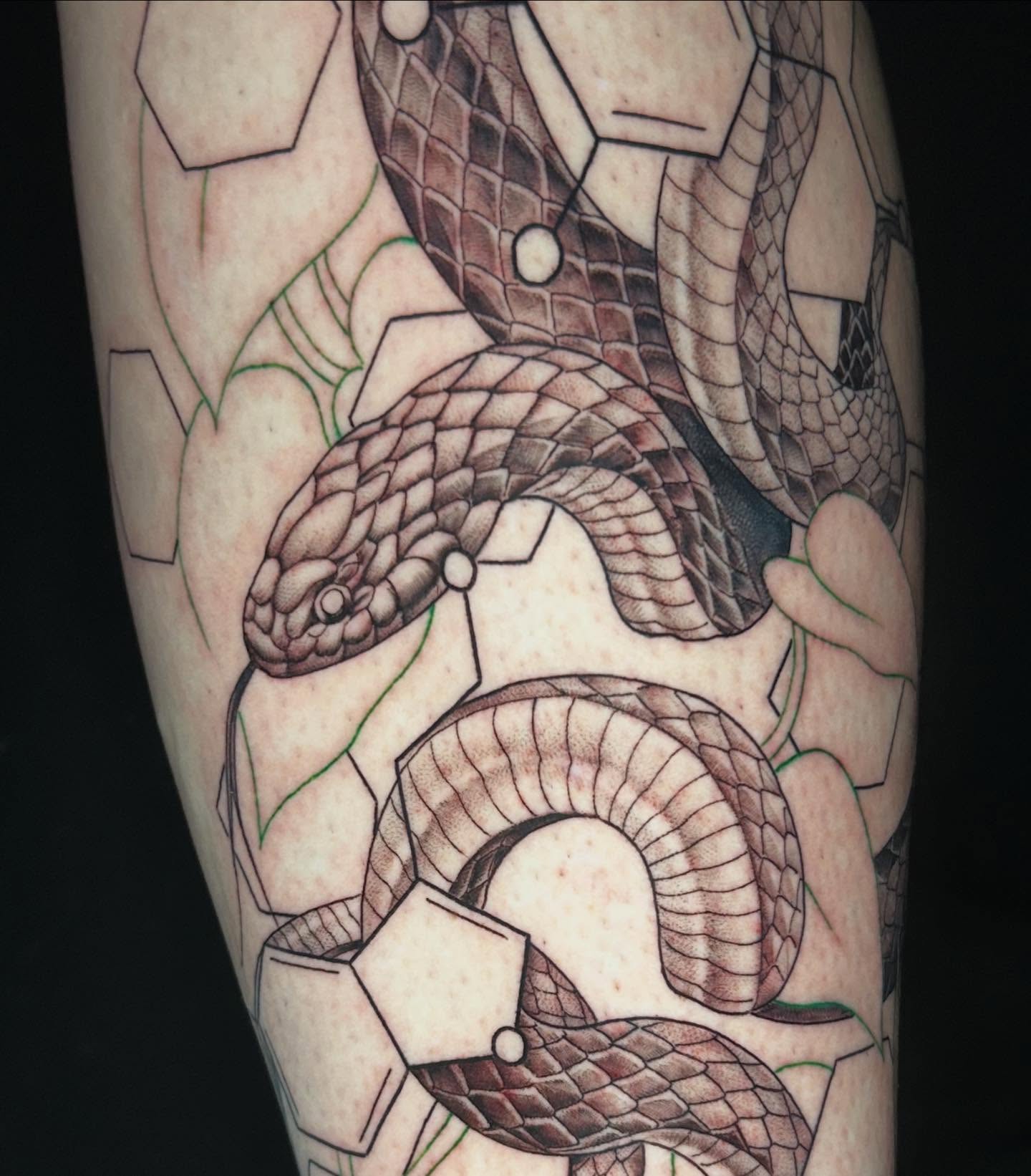 Tattoo by @mayhem_inkk — geometric