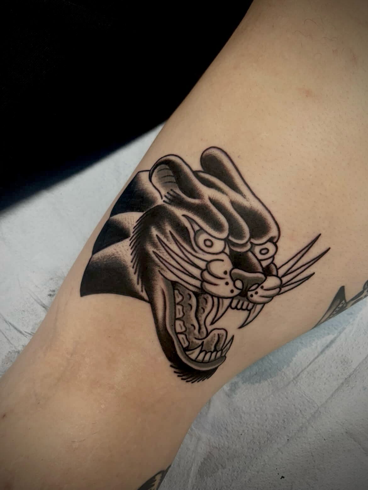 Tattoo by @dougvon_tattoos — black_and_grey