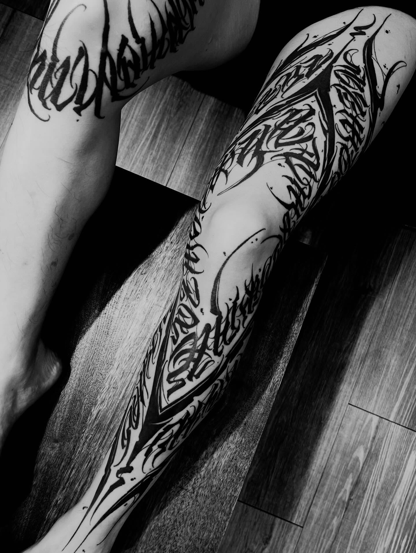 Tattoo by @jimyuip โ lettering_script
