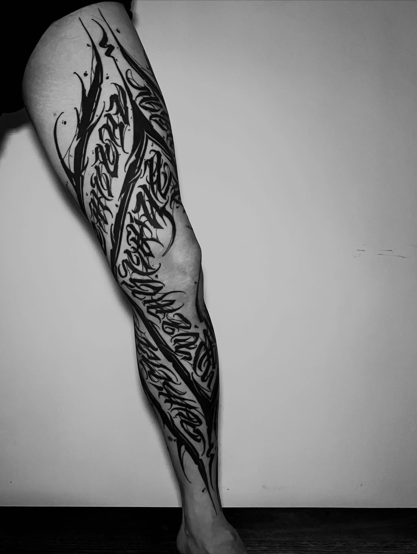Tattoo by @jimyuip โ lettering_script